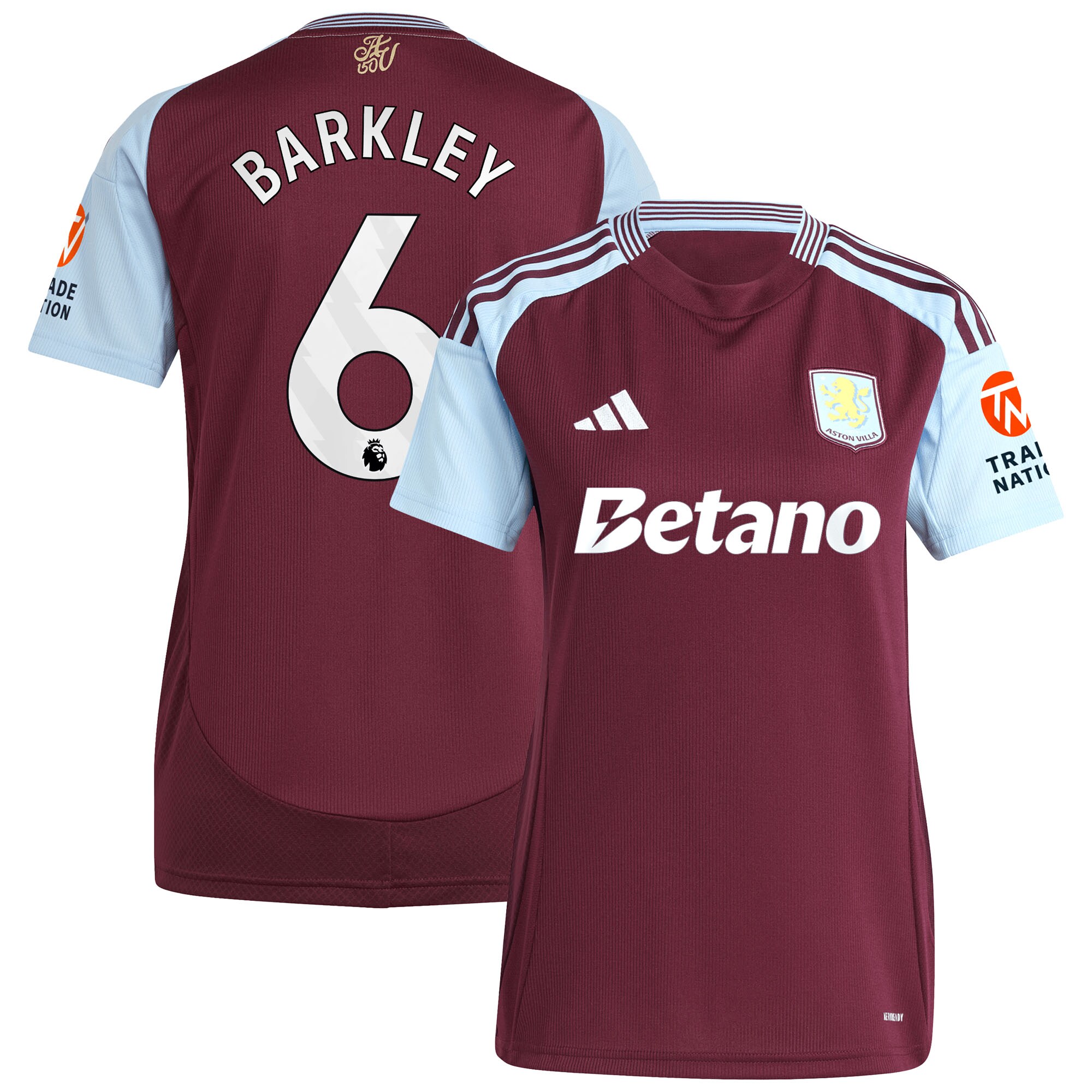 Aston Villa aston villa adidas home shirt 2024-25 – womens with barkley 6 printing Collection | AVFC Jerseys & Fan Gear