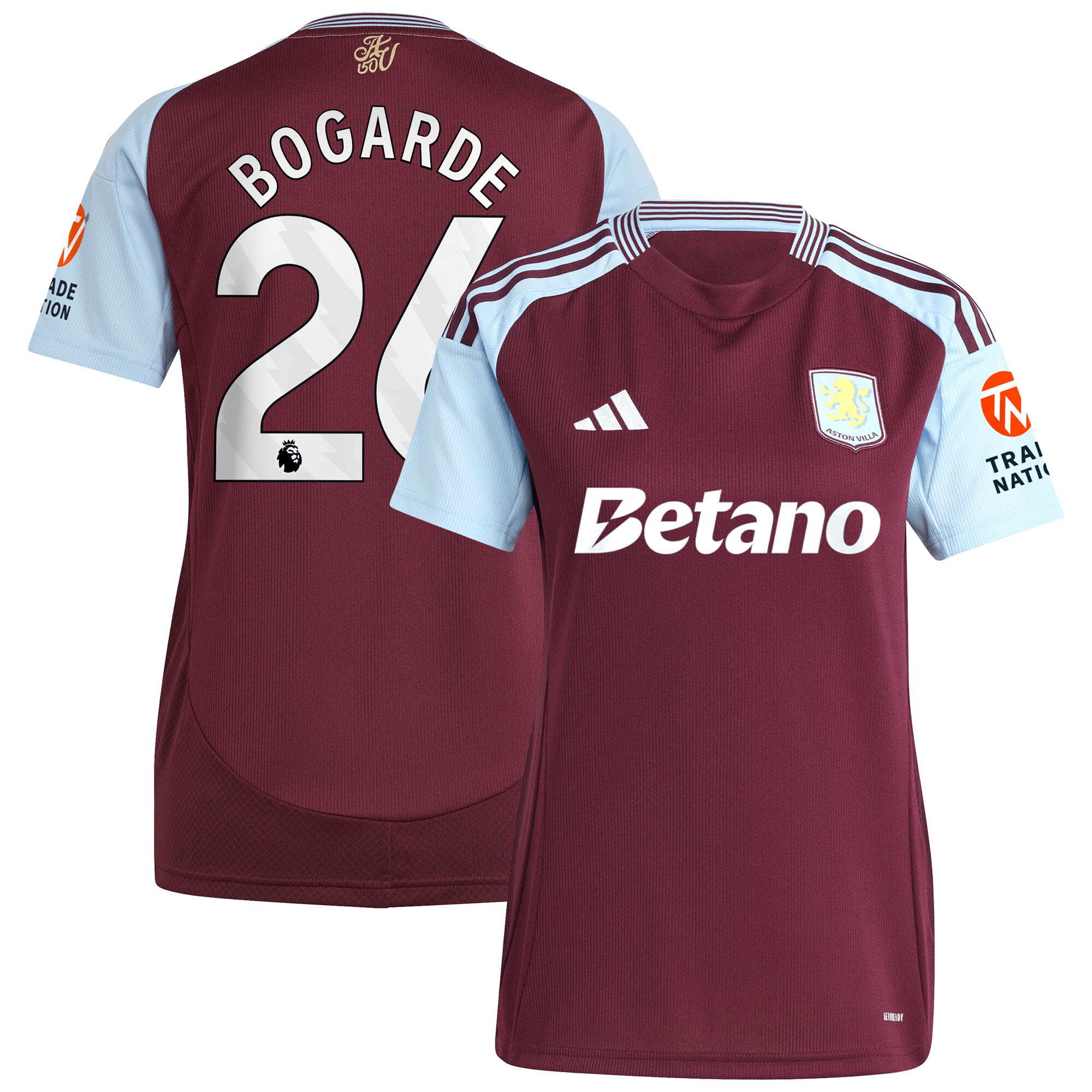 Aston Villa aston villa adidas home shirt 2024-25 – womens with bogarde 26 printing Collection | AVFC Jerseys & Fan Gear