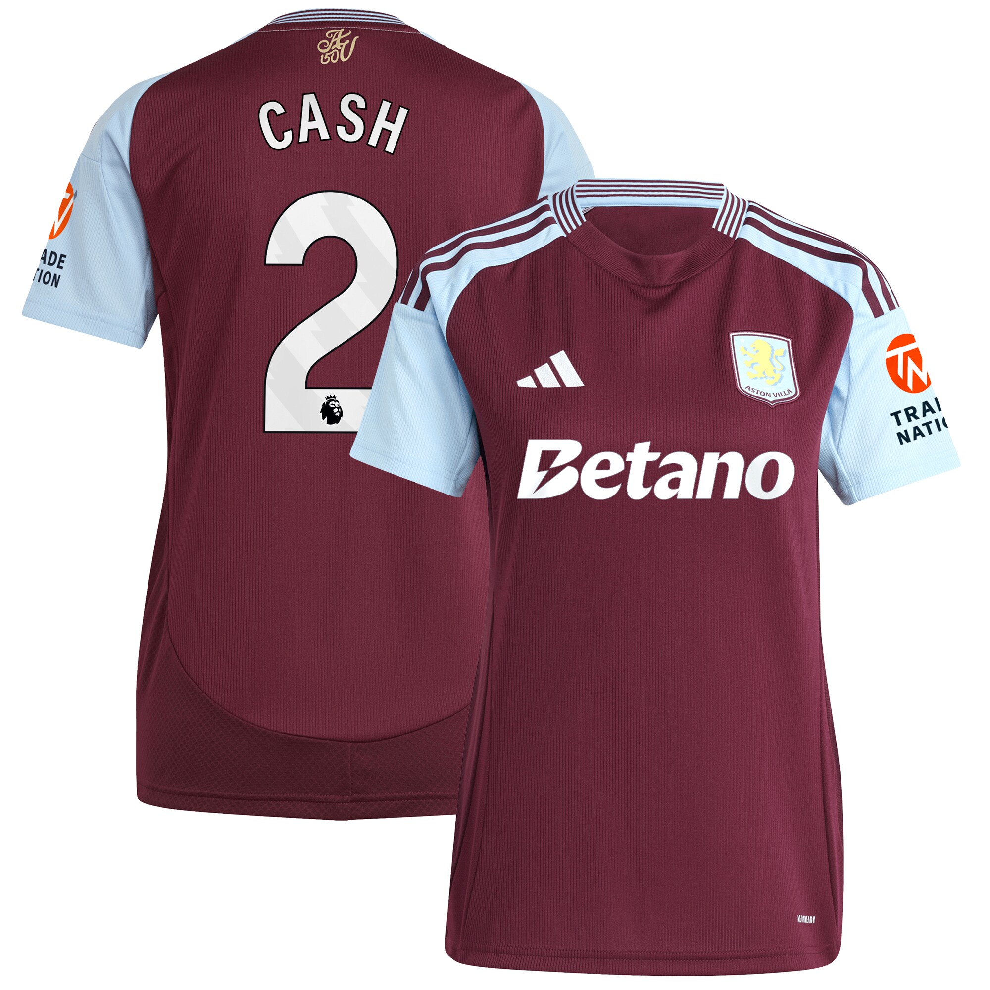 Aston Villa aston villa adidas home shirt 2024-25 – womens with cash 2 printing Collection | AVFC Jerseys & Fan Gear
