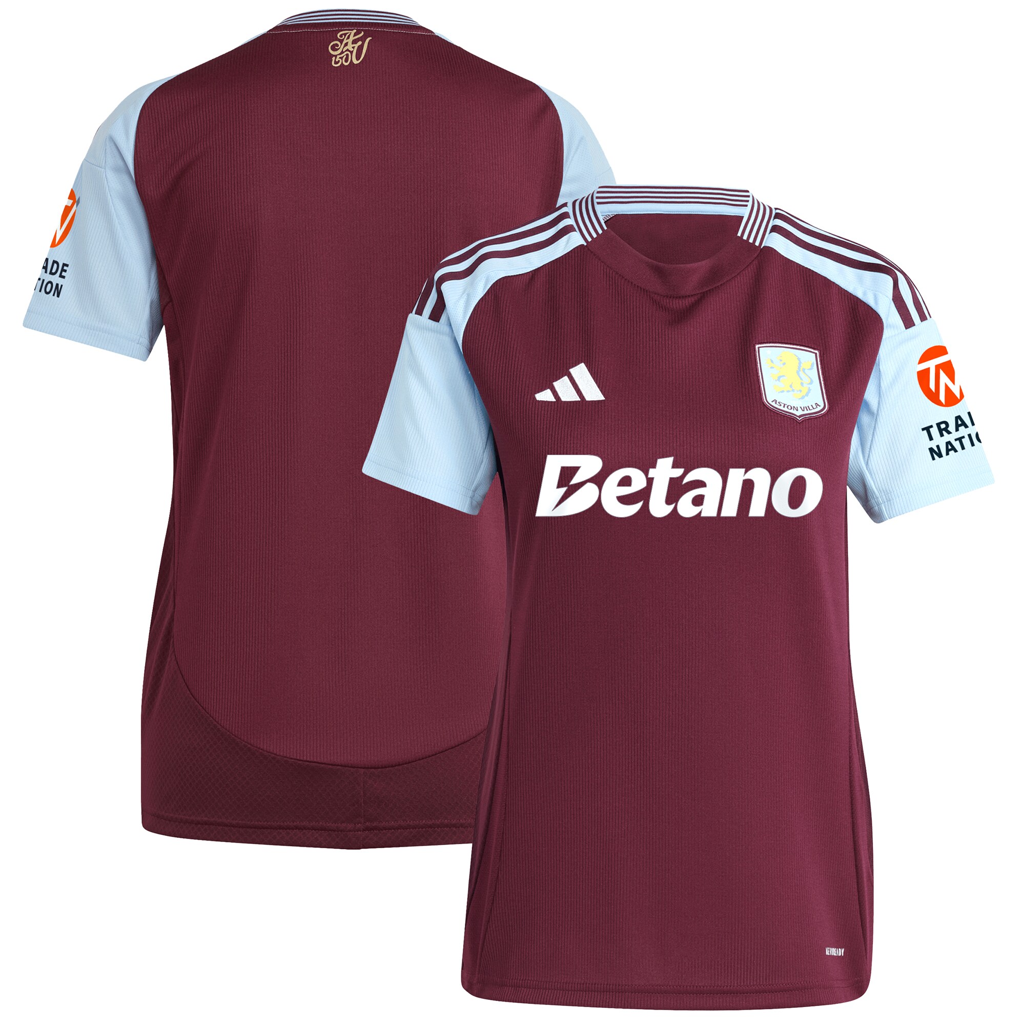 Aston Villa aston villa adidas home shirt 2024-25 – womens with custom printing Collection | AVFC Jerseys & Fan Gear