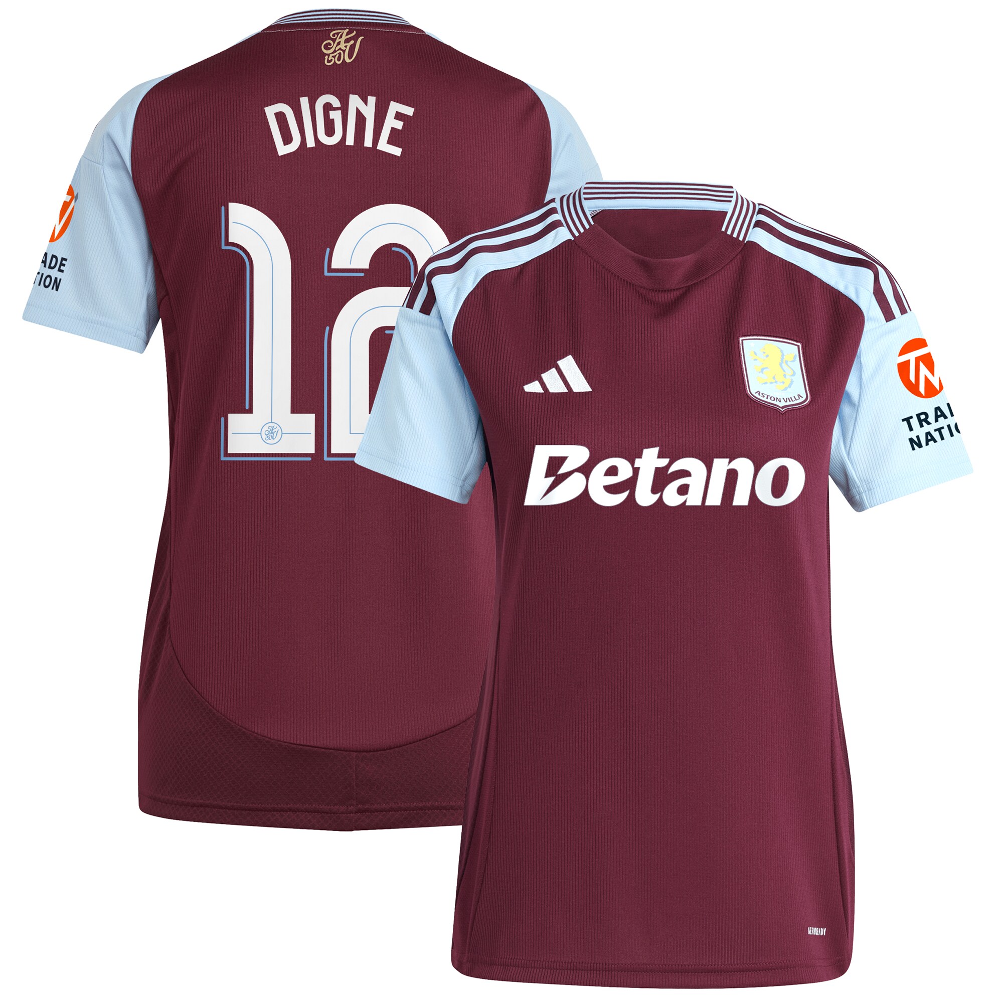 Aston Villa aston villa adidas home shirt 2024-25 – womens with digne 12 cup printing Collection | AVFC Jerseys & Fan Gear