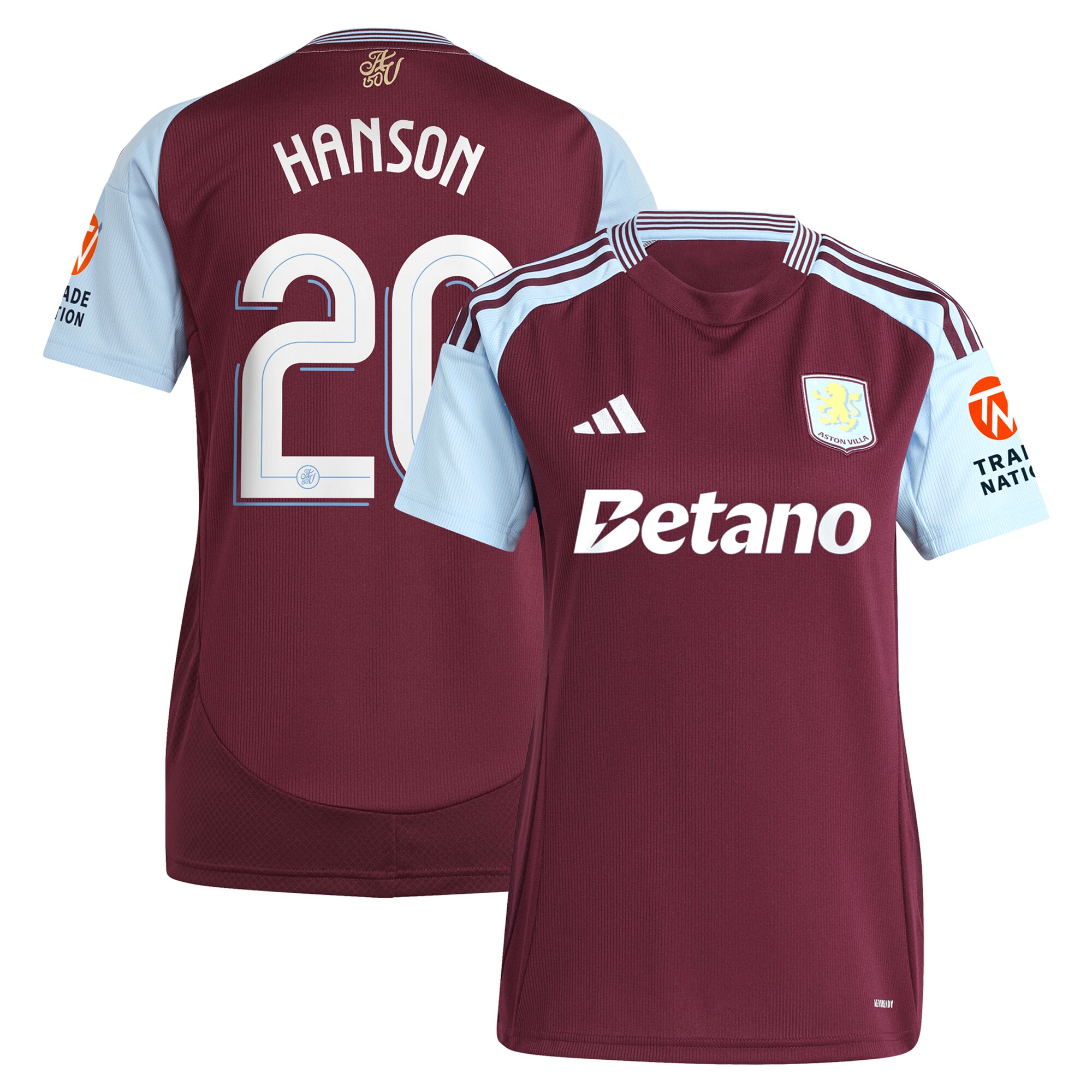 Aston Villa aston villa adidas home shirt 2024-25 – womens with hanson 20 cup printing Collection | AVFC Jerseys & Fan Gear