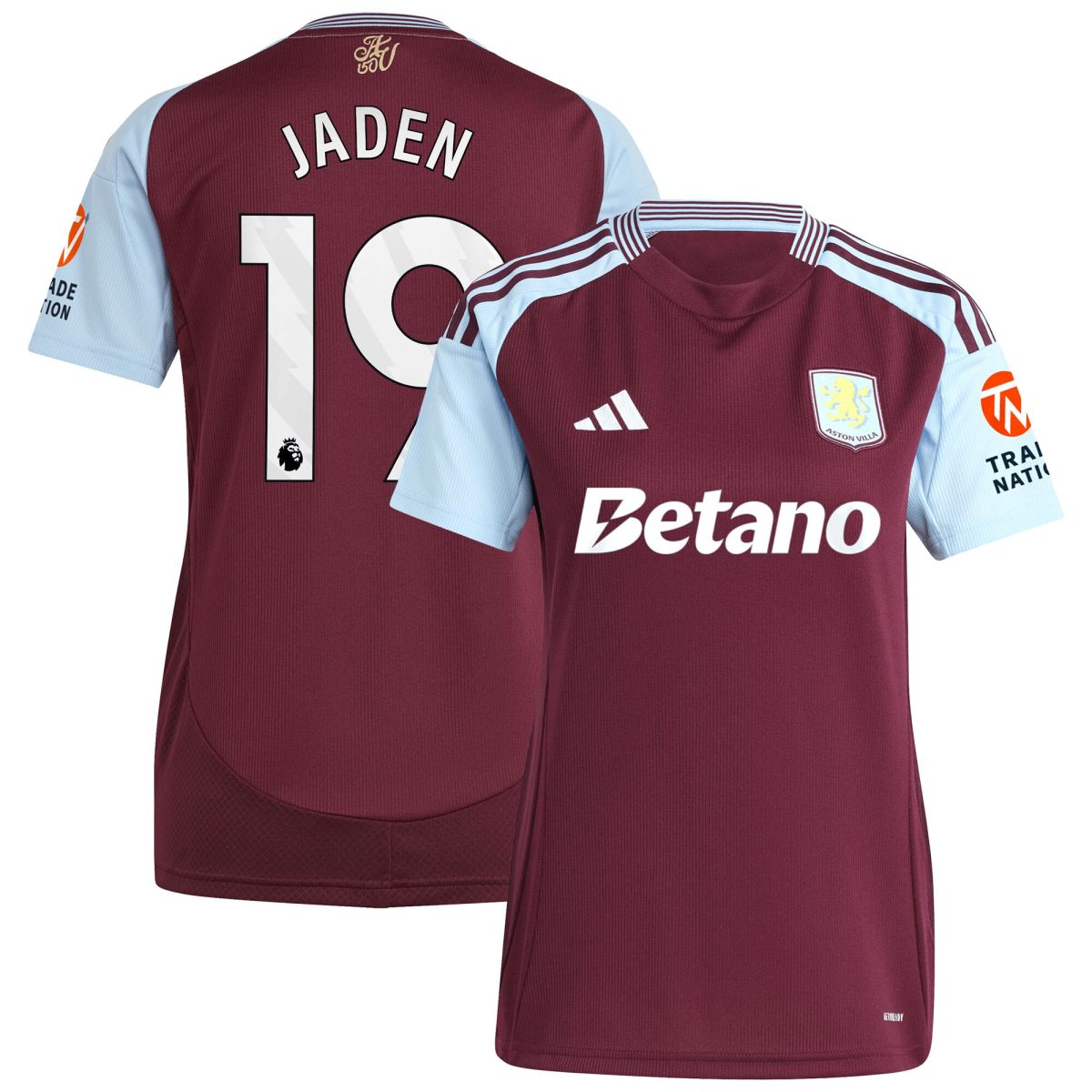 Aston Villa aston villa adidas home shirt 2024-25 – womens with jaden 19 printing Collection | AVFC Jerseys & Fan Gear