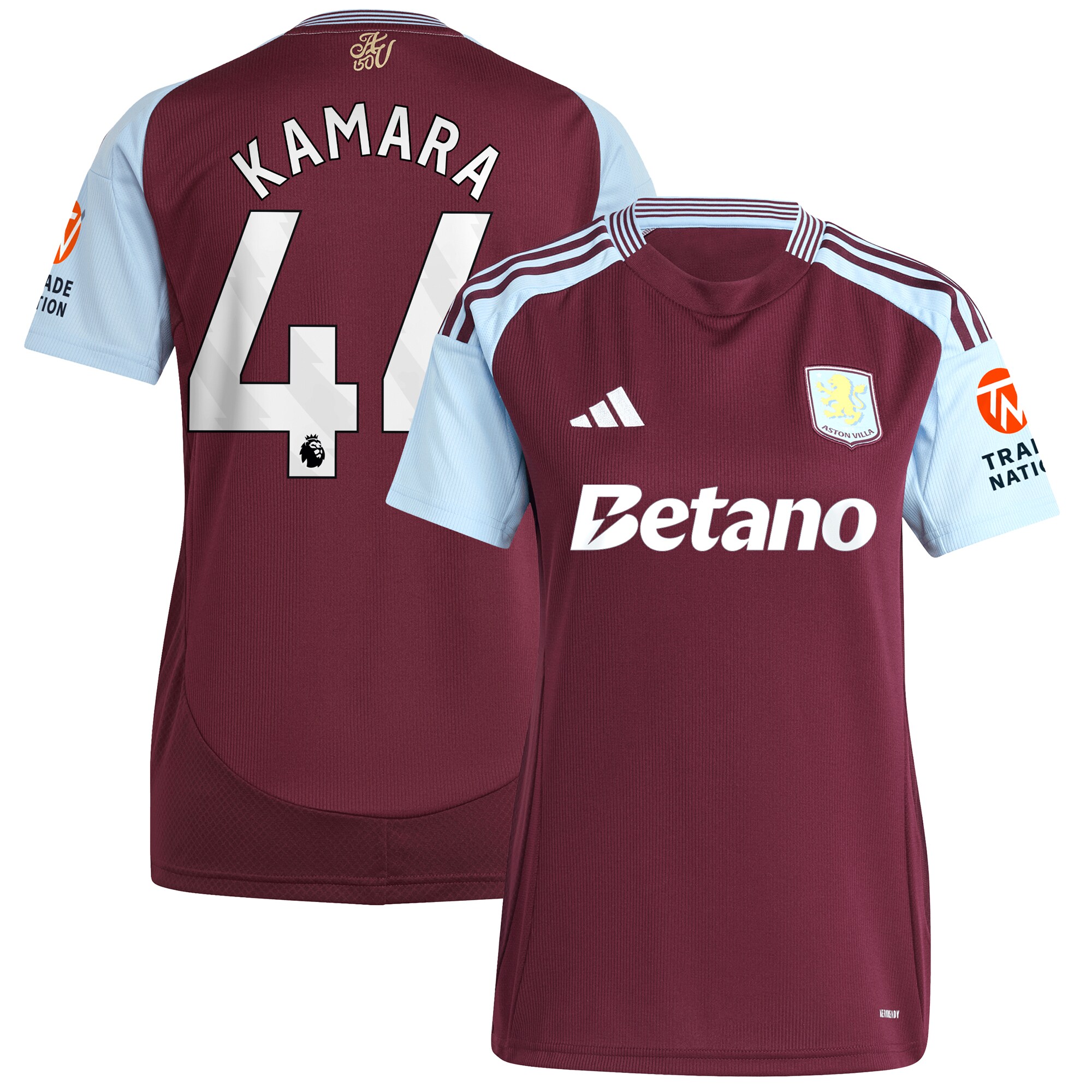 Aston Villa aston villa adidas home shirt 2024-25 – womens with kamara 44 printing Collection | AVFC Jerseys & Fan Gear