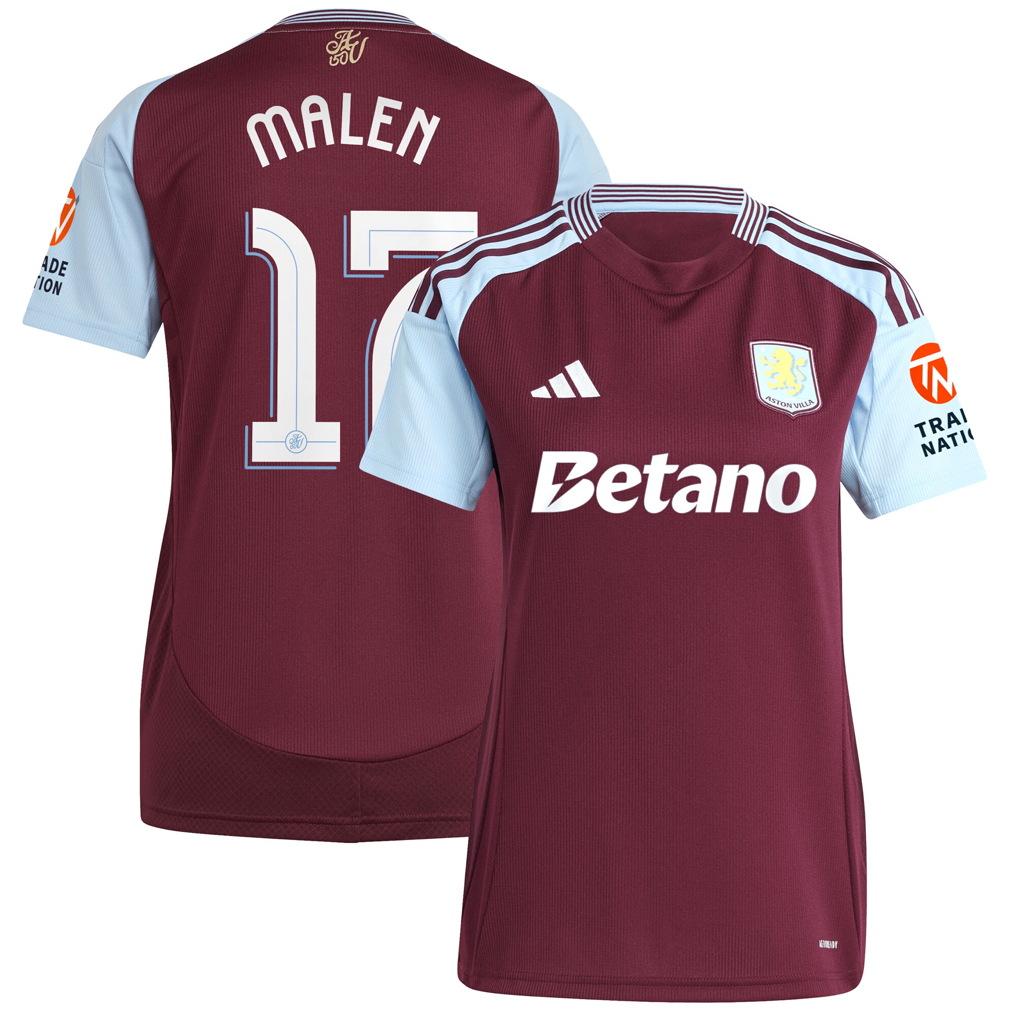 Aston Villa aston villa adidas home shirt 2024-25 – womens with malen 17 cup printing Collection | AVFC Jerseys & Fan Gear