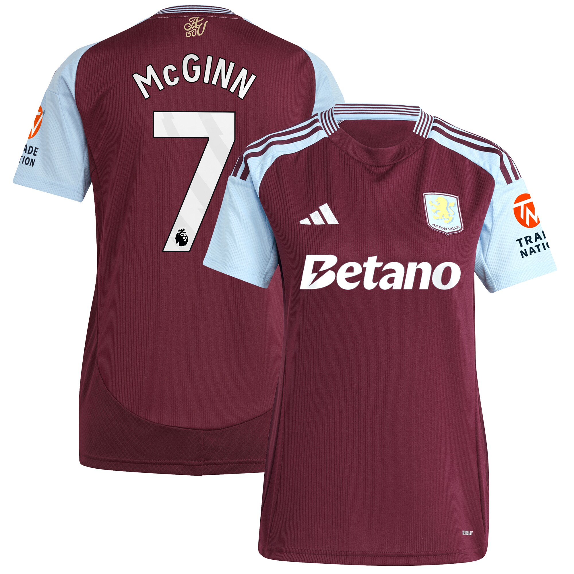Aston Villa aston villa adidas home shirt 2024-25 – womens with mcginn 7 printing Collection | AVFC Jerseys & Fan Gear