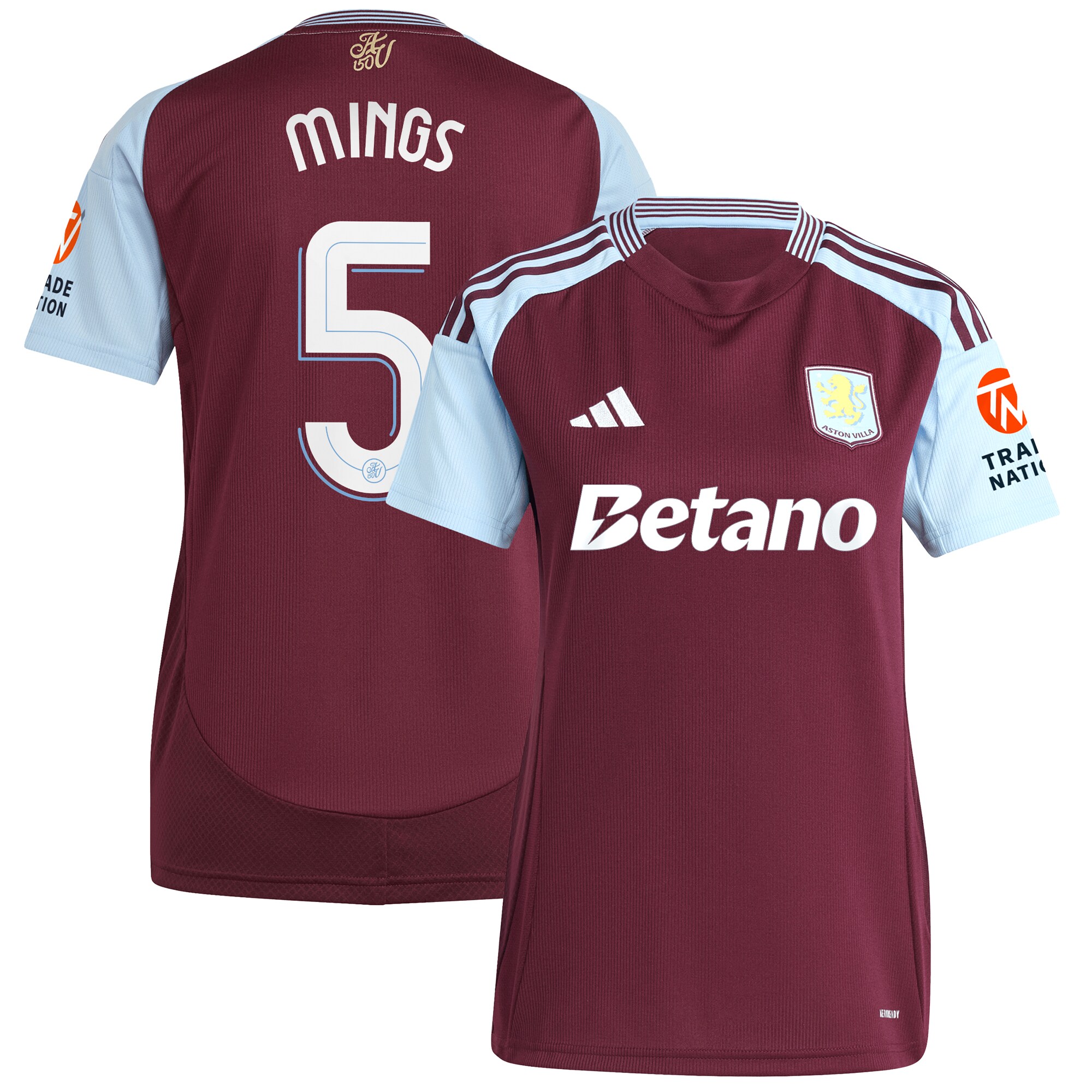 Aston Villa aston villa adidas home shirt 2024-25 – womens with mings 5 cup printing Collection | AVFC Jerseys & Fan Gear