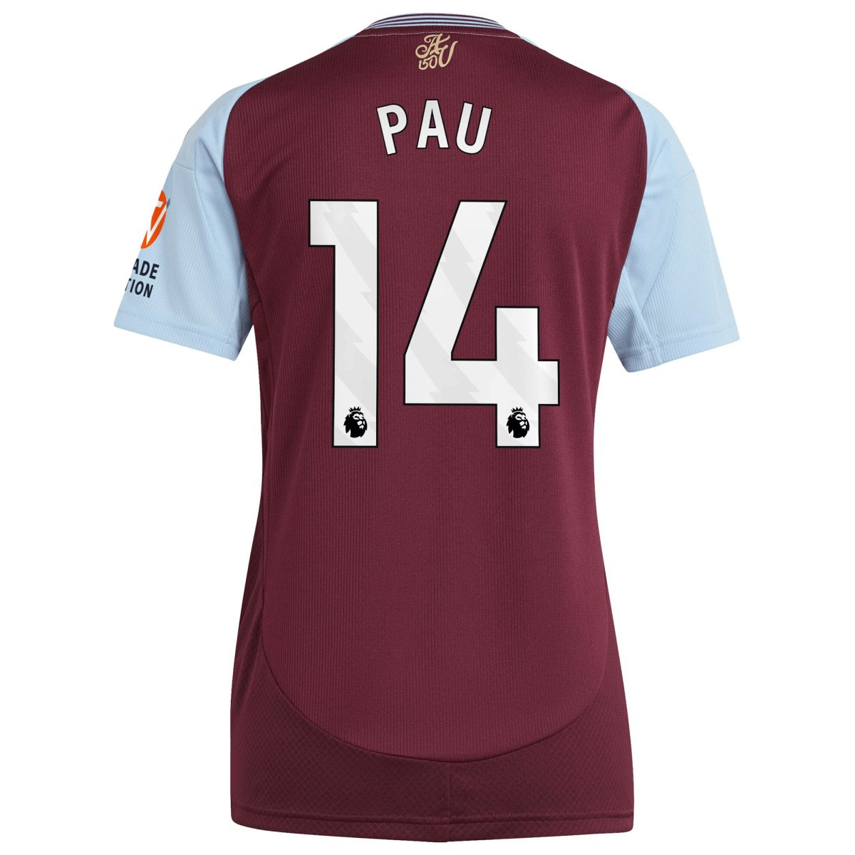 Aston Villa aston villa adidas home shirt 2024-25 – womens with pau 14 printing Collection | AVFC Jerseys & Fan Gear