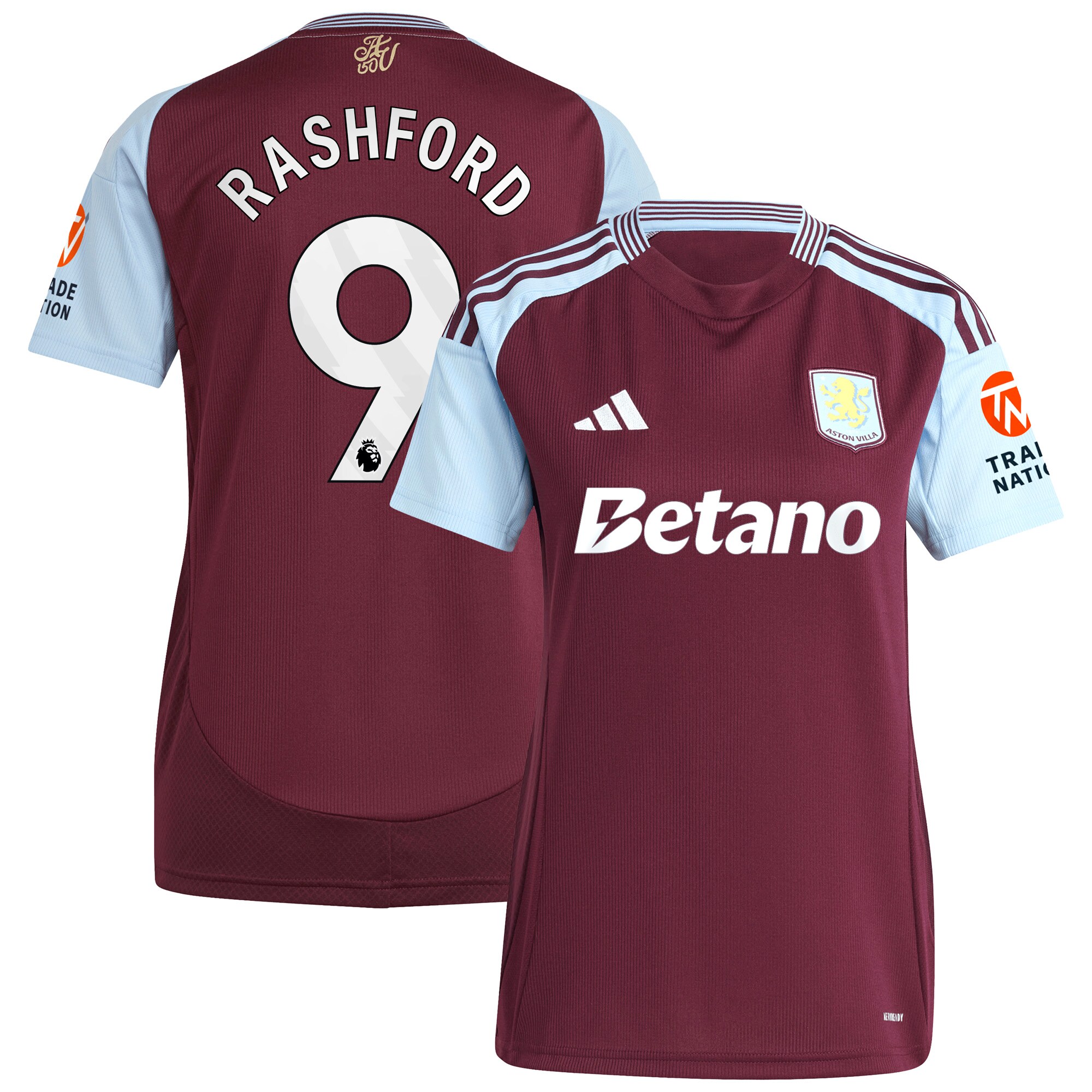 Aston Villa aston villa adidas home shirt 2024-25 – womens with rashford 9 printing Collection | AVFC Jerseys & Fan Gear