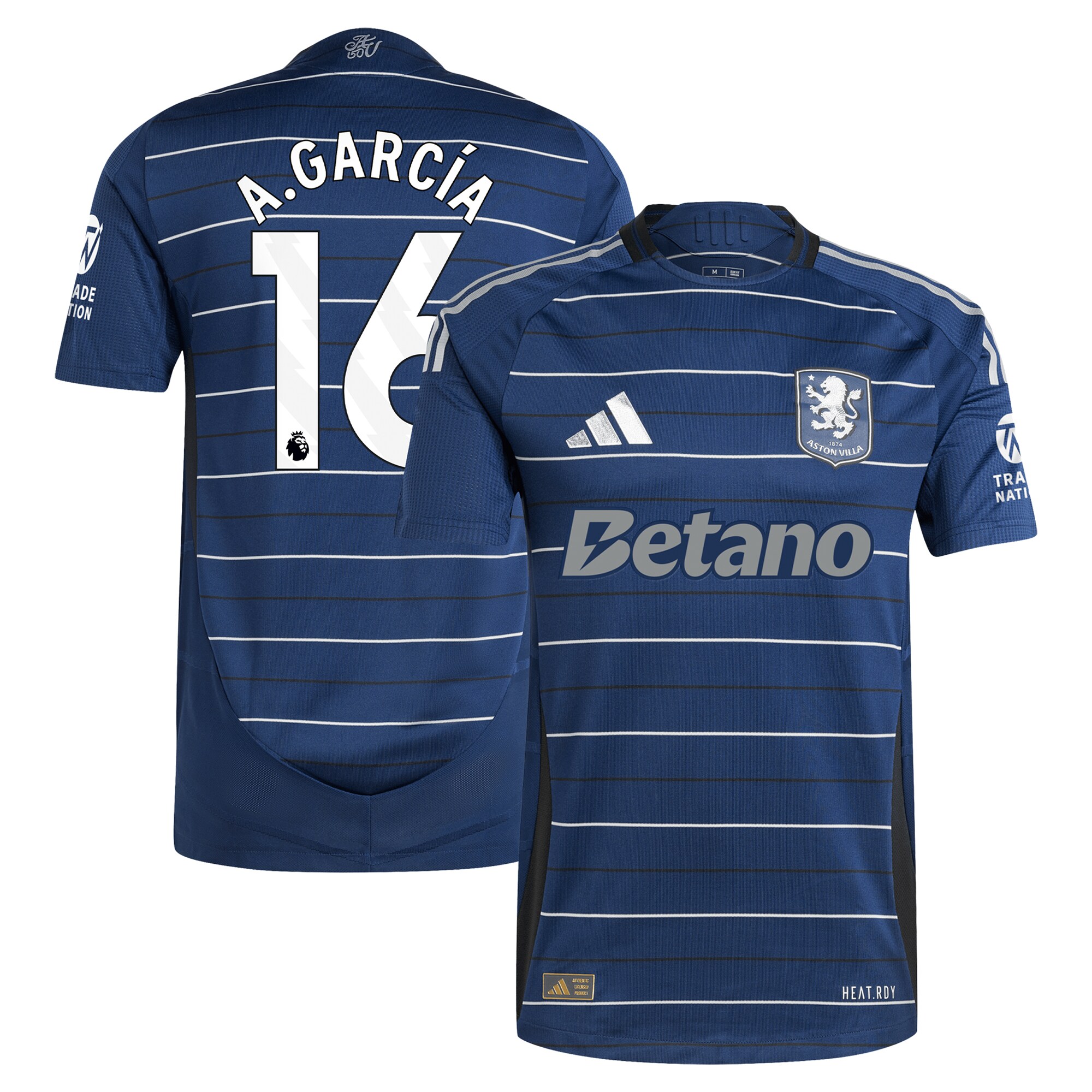 Aston Villa aston villa adidas third authentic shirt 2024-25 with a.garcía 16 printing Collection | AVFC Jerseys & Fan Gear
