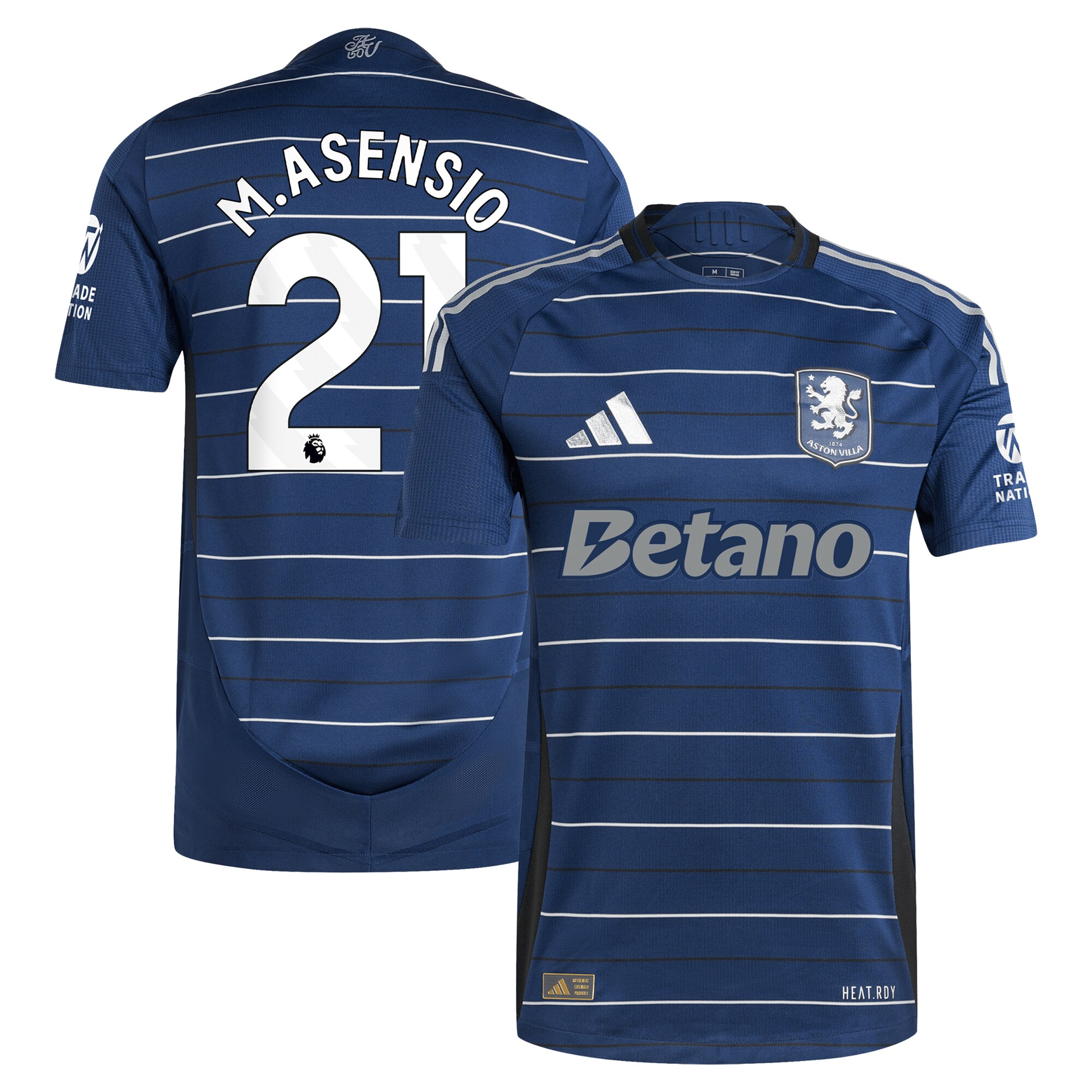 Aston Villa aston villa adidas third authentic shirt 2024-25 with m.asensio 21 printing Collection | AVFC Jerseys & Fan Gear