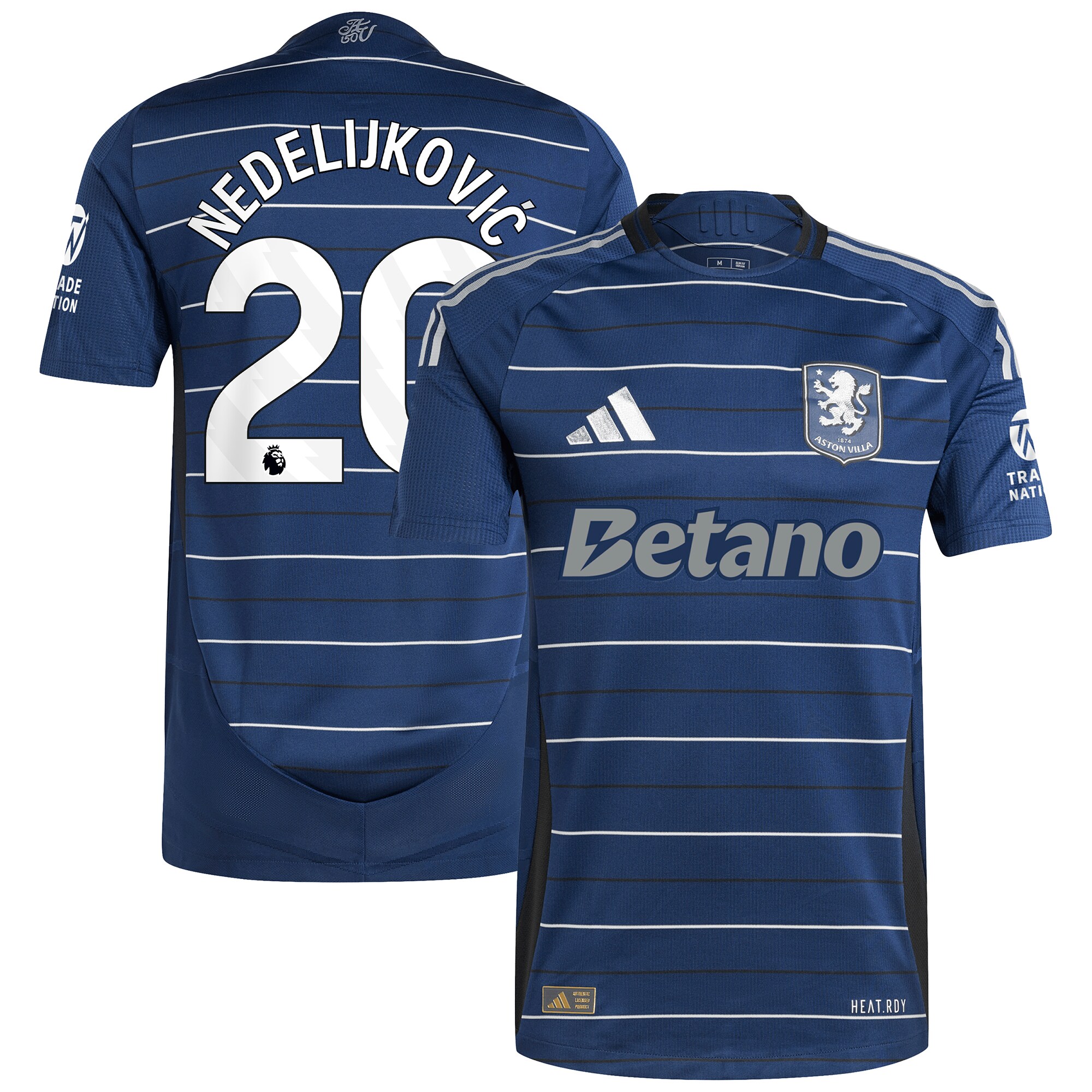 Aston Villa aston villa adidas third authentic shirt 2024-25 with nedeljković 20 printing Collection | AVFC Jerseys & Fan Gear
