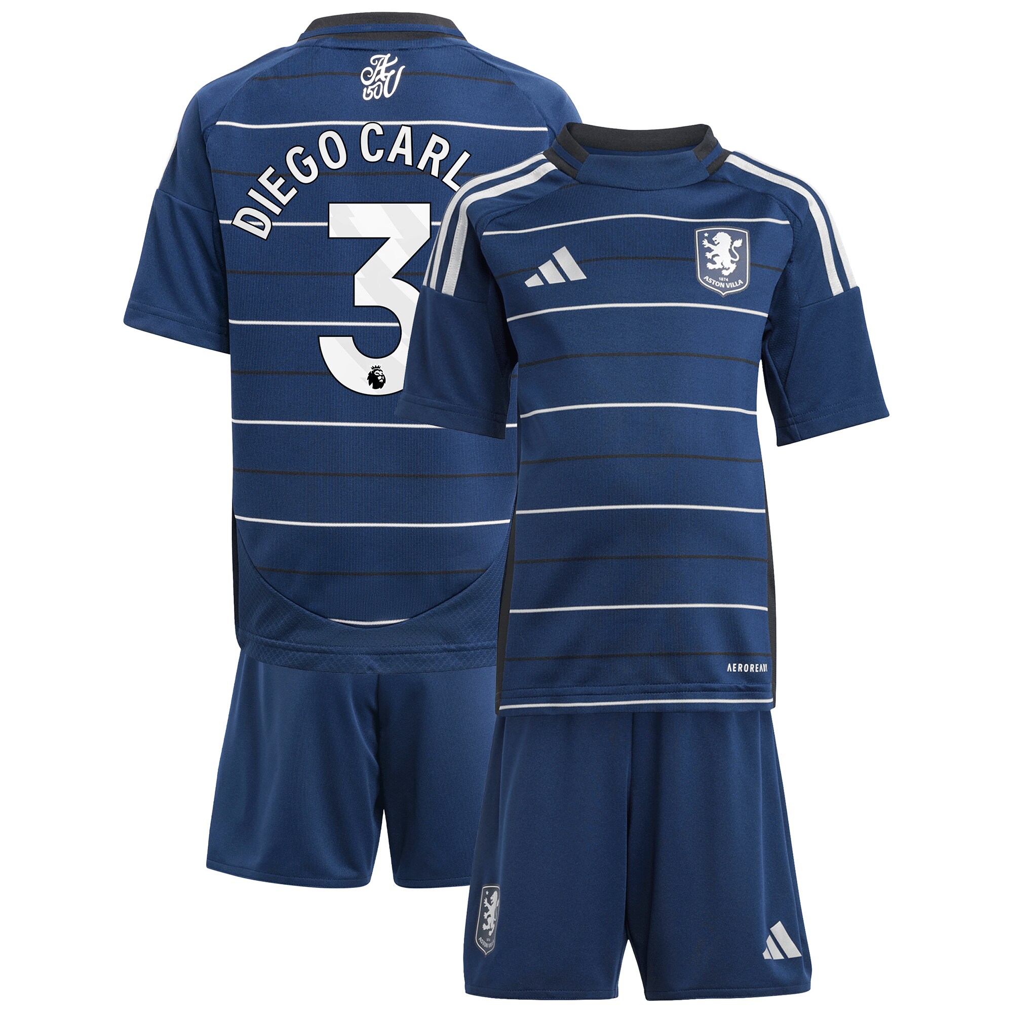 Aston Villa aston villa adidas third minikit 2024-25 with diego carlos 3 printing Collection | AVFC Jerseys & Fan Gear