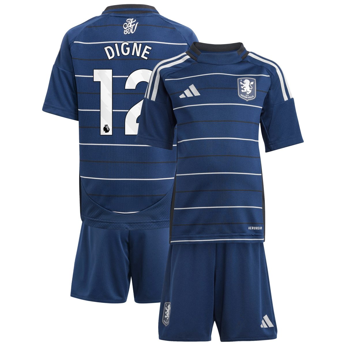 Aston Villa aston villa adidas third minikit 2024-25 with digne 12 printing Collection | AVFC Jerseys & Fan Gear