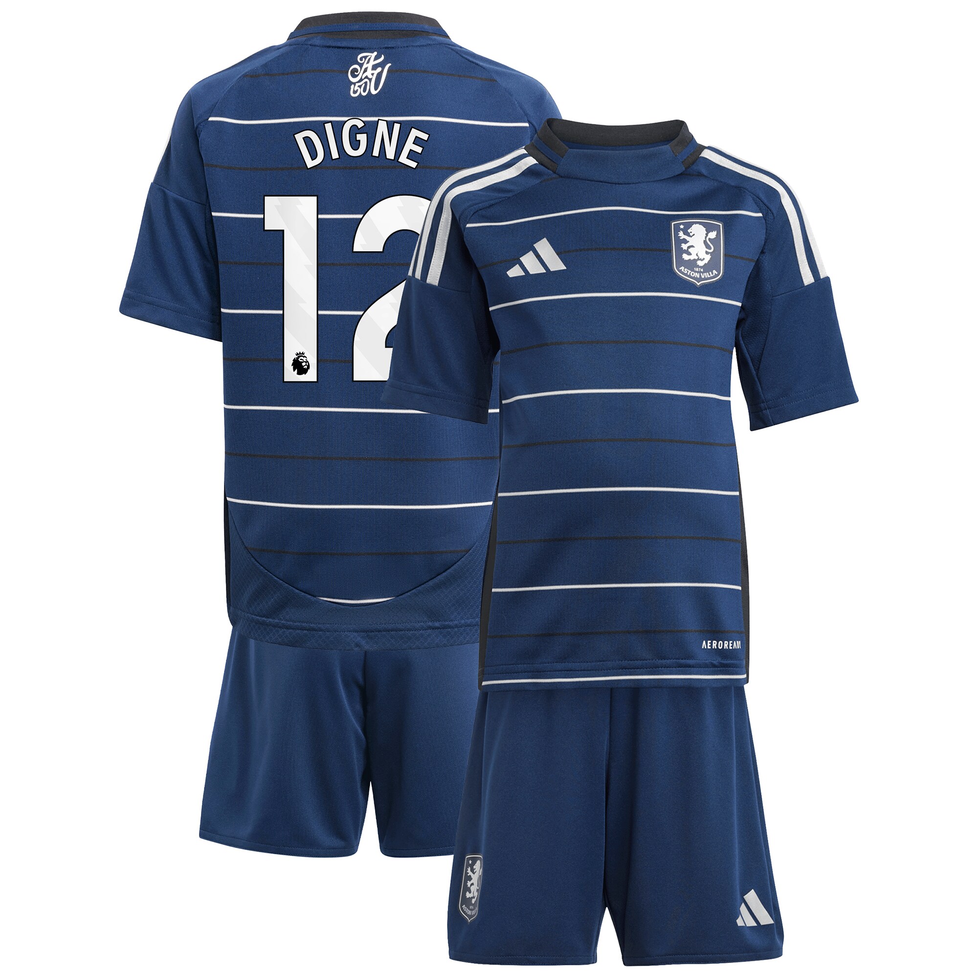 Aston Villa aston villa adidas third minikit 2024-25 with digne 12 printing Collection | AVFC Jerseys & Fan Gear