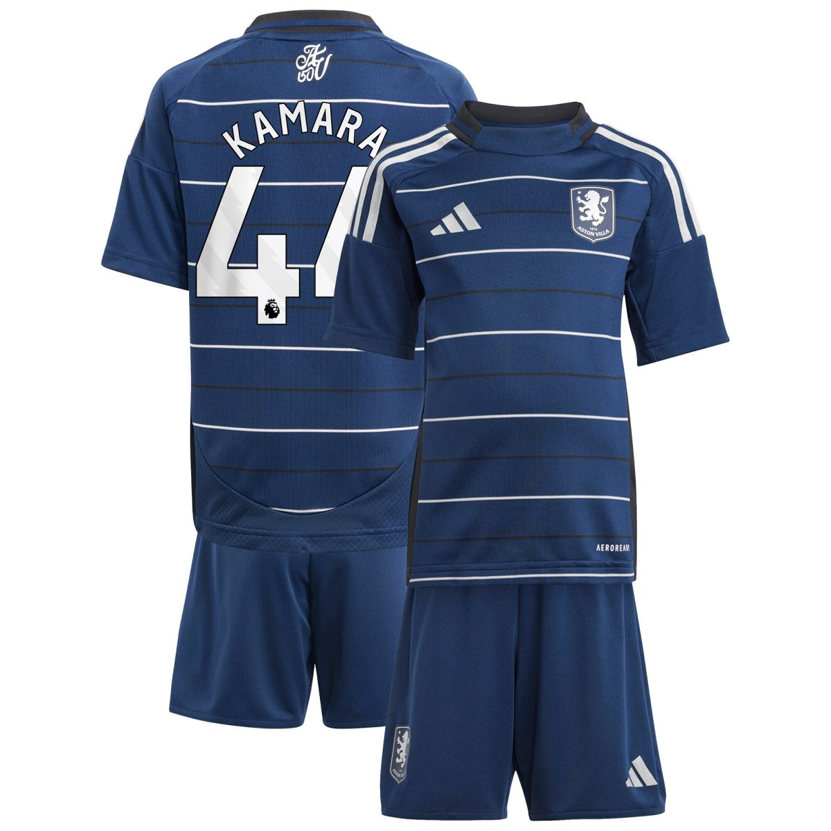 Aston Villa aston villa adidas third minikit 2024-25 with kamara 44 printing Collection | AVFC Jerseys & Fan Gear