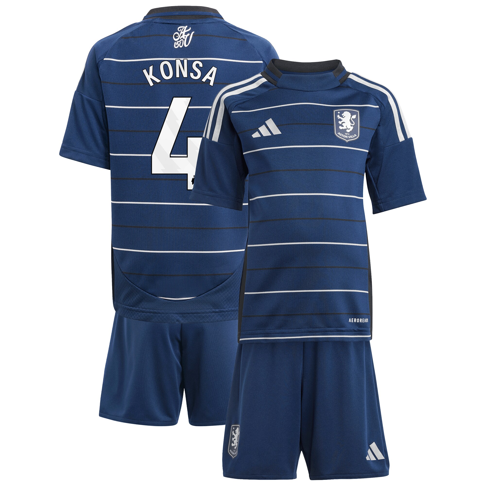 Aston Villa aston villa adidas third minikit 2024-25 with konsa 4 printing Collection | AVFC Jerseys & Fan Gear