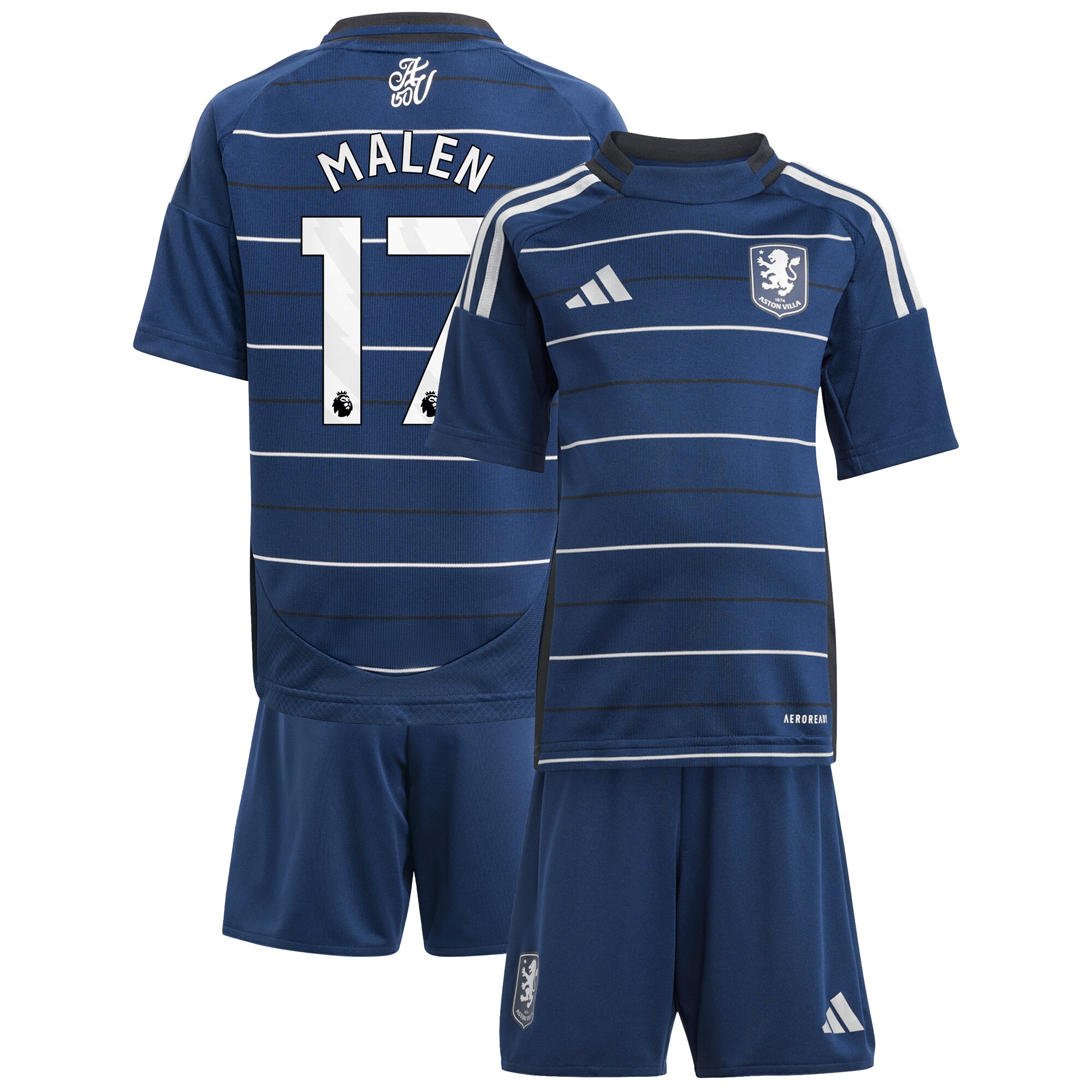 Aston Villa aston villa adidas third minikit 2024-25 with malen 17 printing Collection | AVFC Jerseys & Fan Gear
