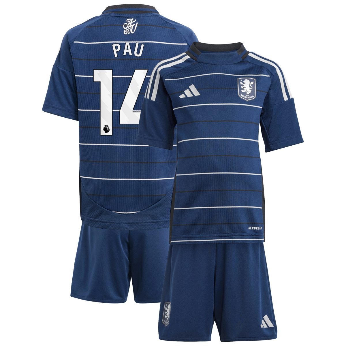 Aston Villa aston villa adidas third minikit 2024-25 with pau 14 printing Collection | AVFC Jerseys & Fan Gear