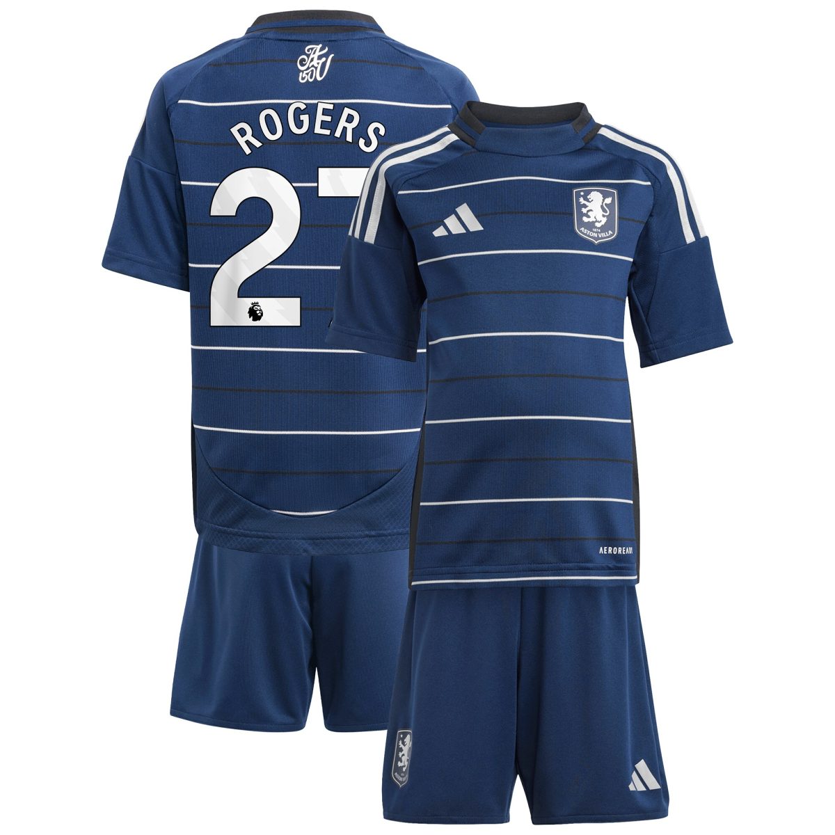 Aston Villa aston villa adidas third minikit 2024-25 with rogers 27 printing Collection | AVFC Jerseys & Fan Gear