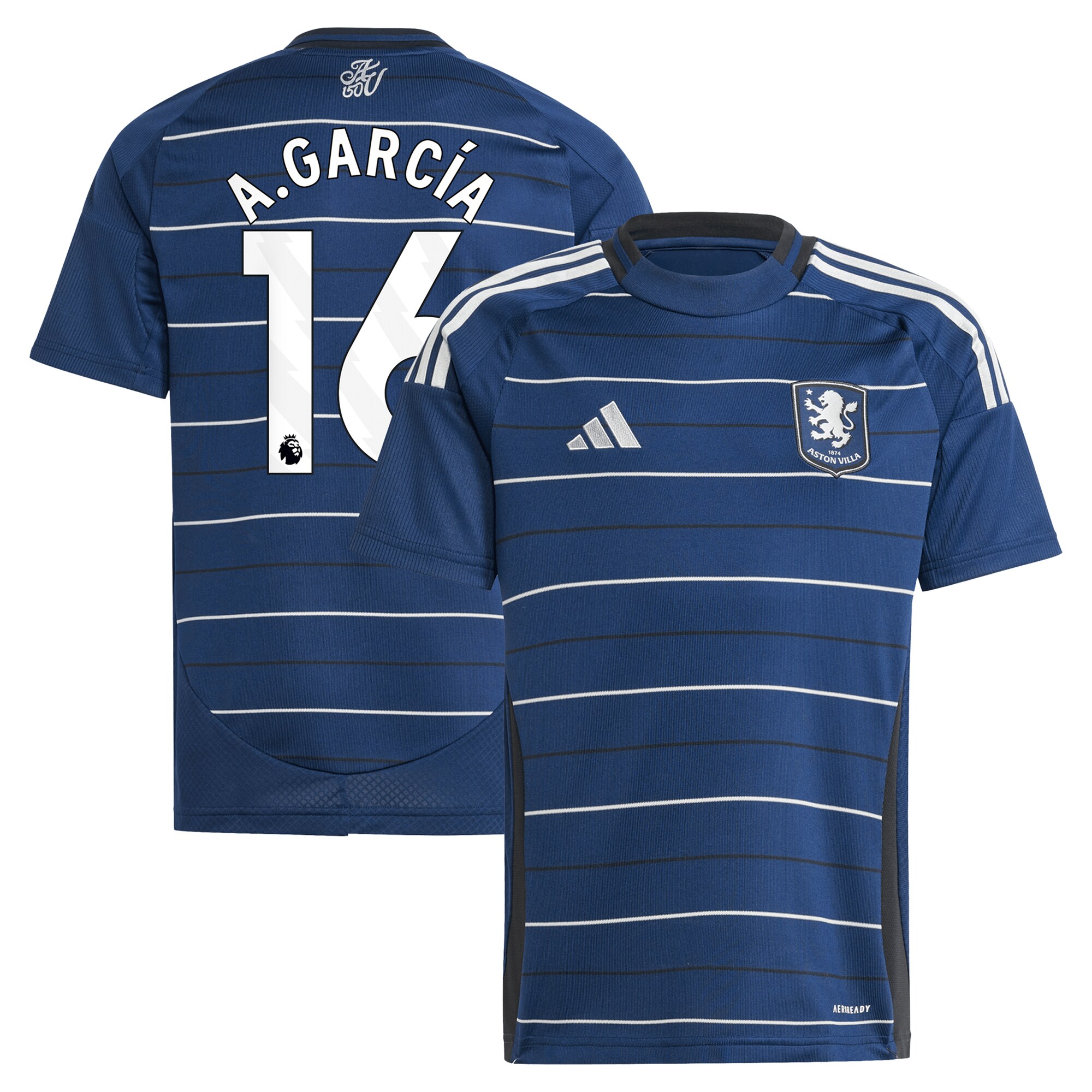 Aston Villa aston villa adidas third shirt 2024-25 – kids with a.garcía 16 printing Collection | AVFC Jerseys & Fan Gear