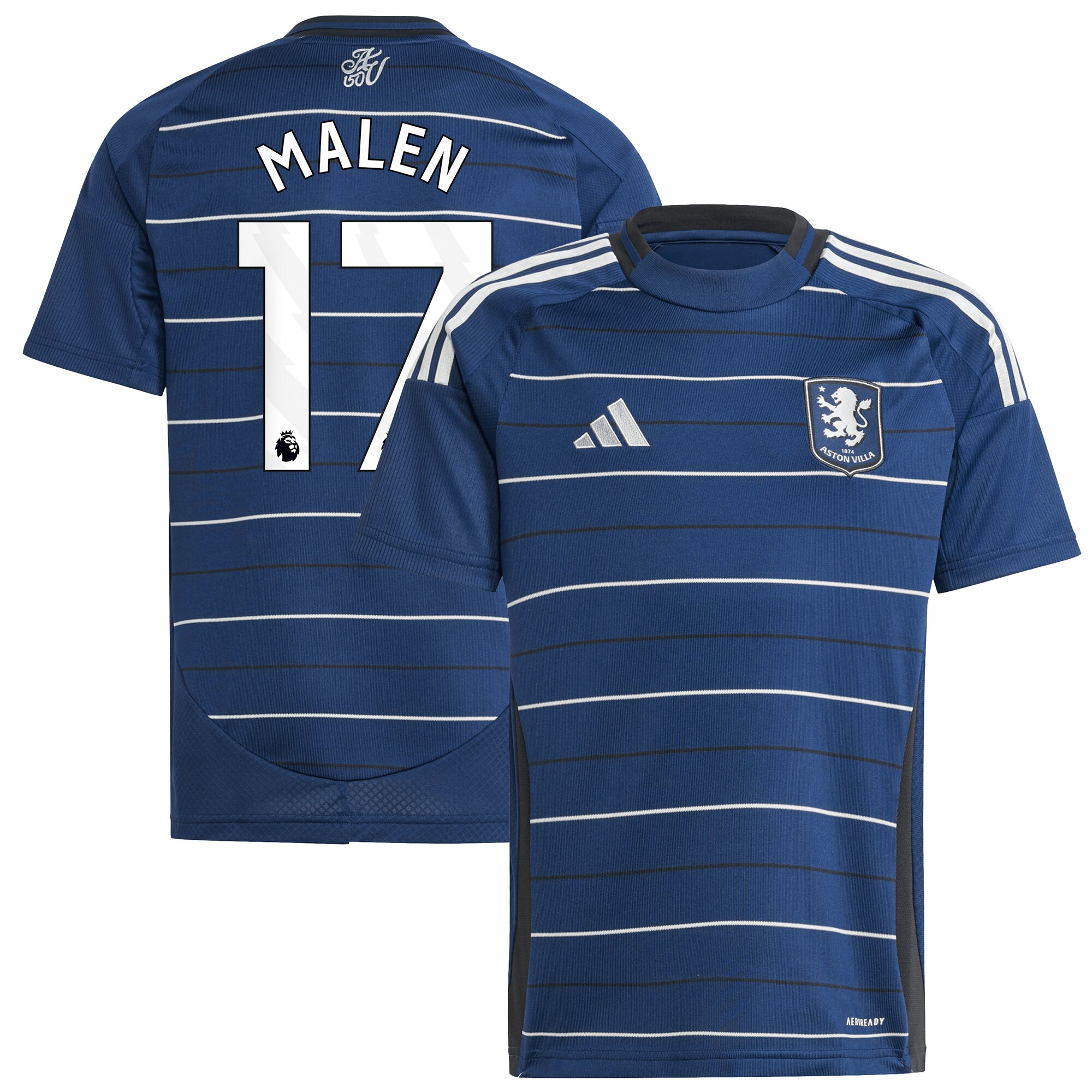 Aston Villa aston villa adidas third shirt 2024-25 – kids with malen 17 printing Collection | AVFC Jerseys & Fan Gear