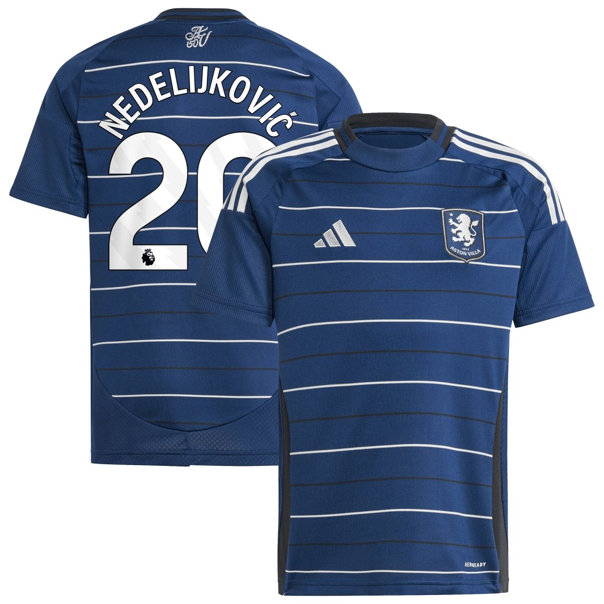 Aston Villa aston villa adidas third shirt 2024-25 – kids with nedeljković 20 printing Collection | AVFC Jerseys & Fan Gear