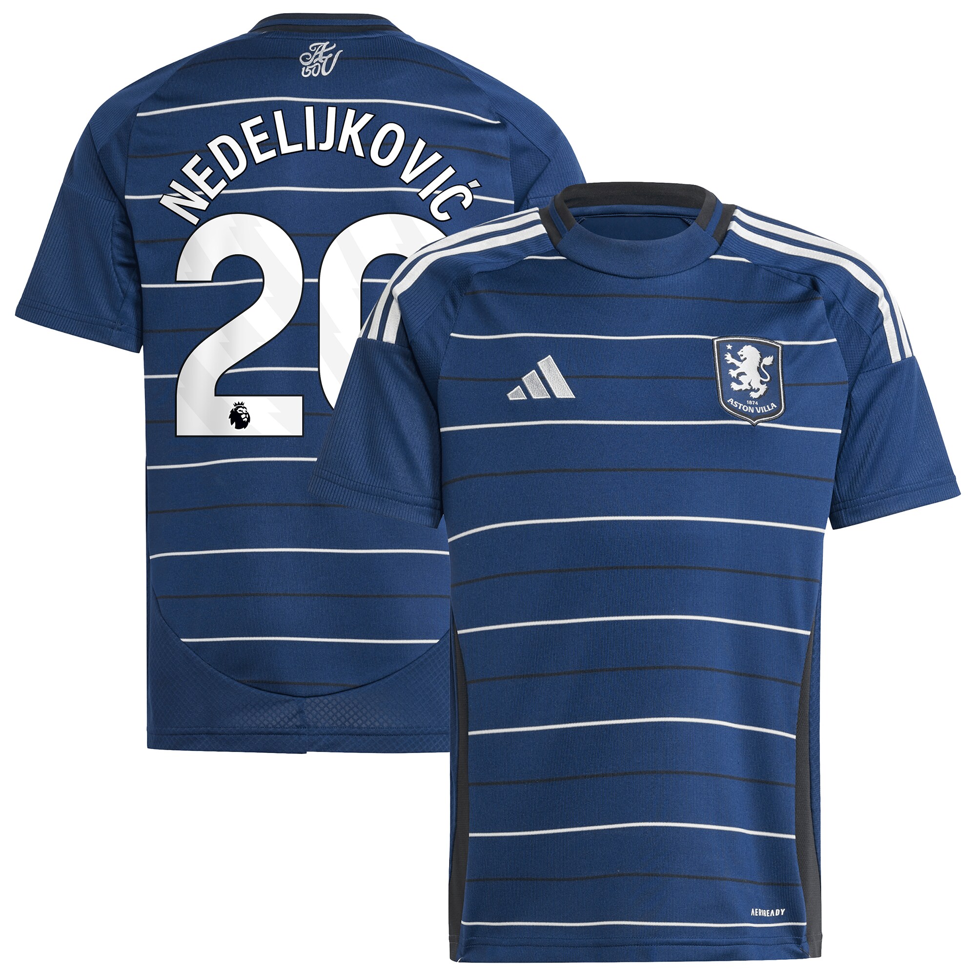 Aston Villa aston villa adidas third shirt 2024-25 – kids with nedeljković 20 printing Collection | AVFC Jerseys & Fan Gear
