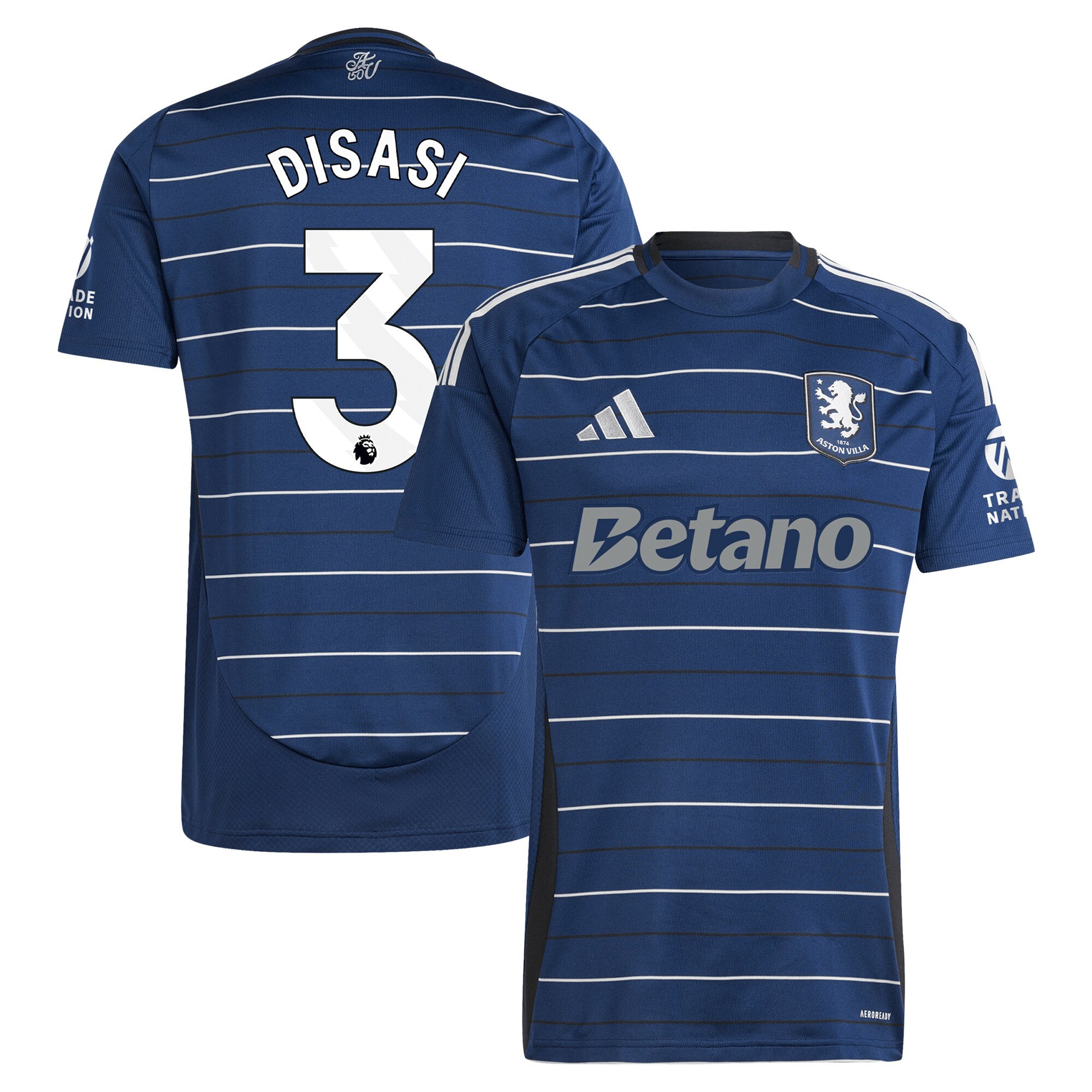 Aston Villa aston villa adidas third shirt 2024-25 with disasi 3 printing Collection | AVFC Jerseys & Fan Gear