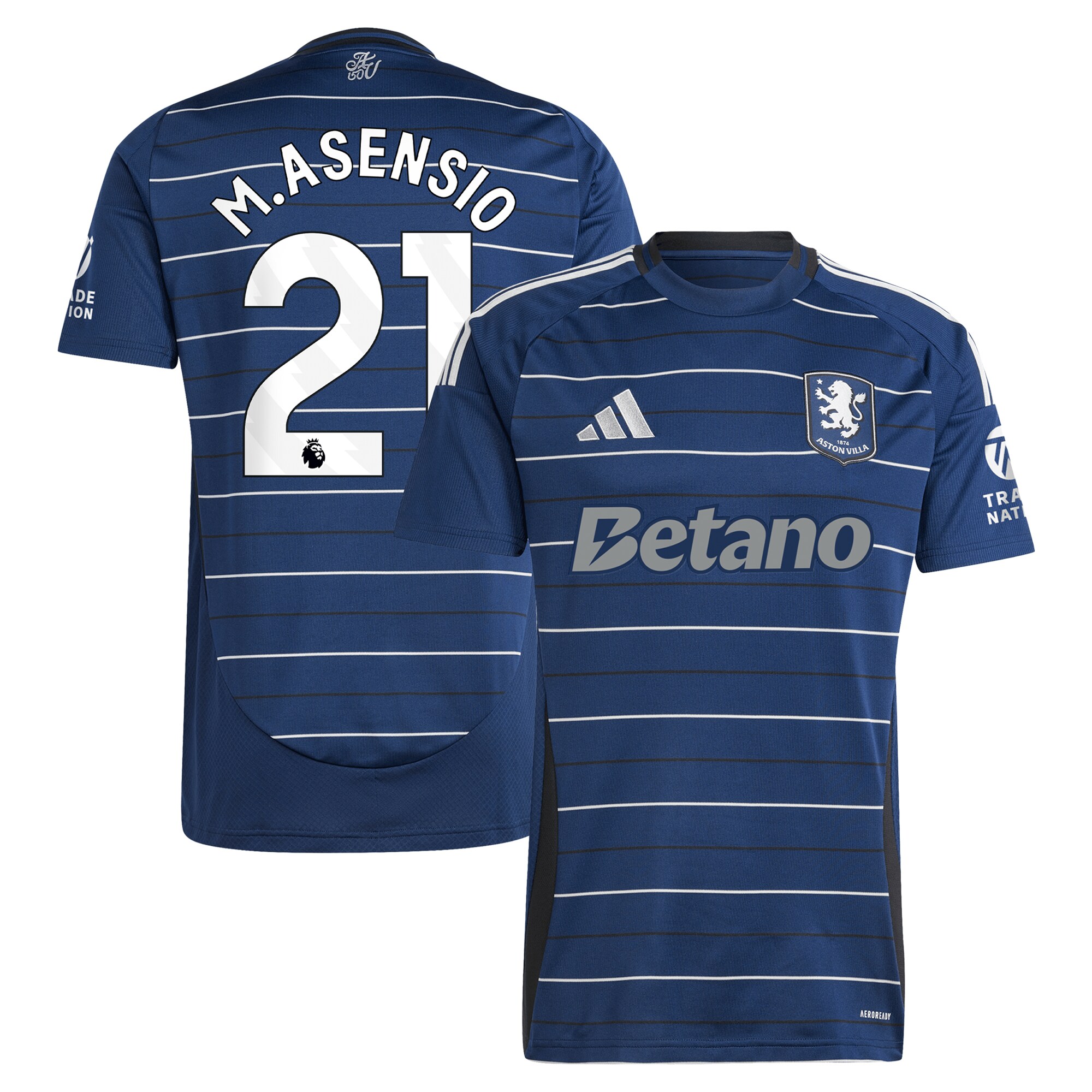 Aston Villa aston villa adidas third shirt 2024-25 with m.asensio 21 printing Collection | AVFC Jerseys & Fan Gear