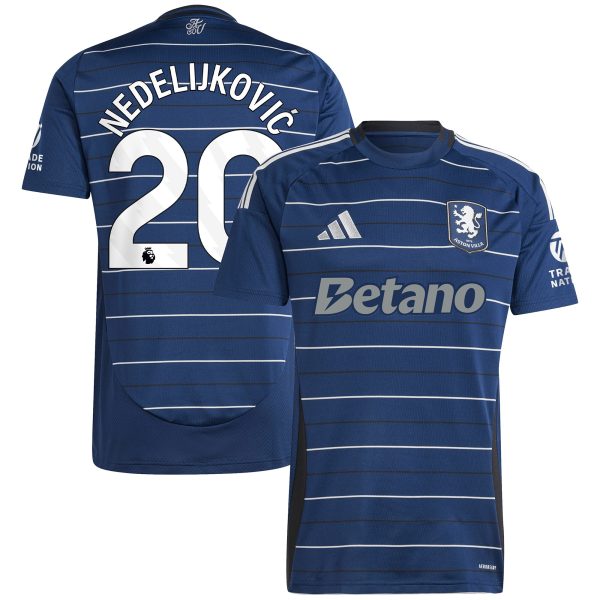 Aston Villa aston villa adidas third shirt 2024-25 with nedeljković 20 printing Collection | AVFC Jerseys & Fan Gear