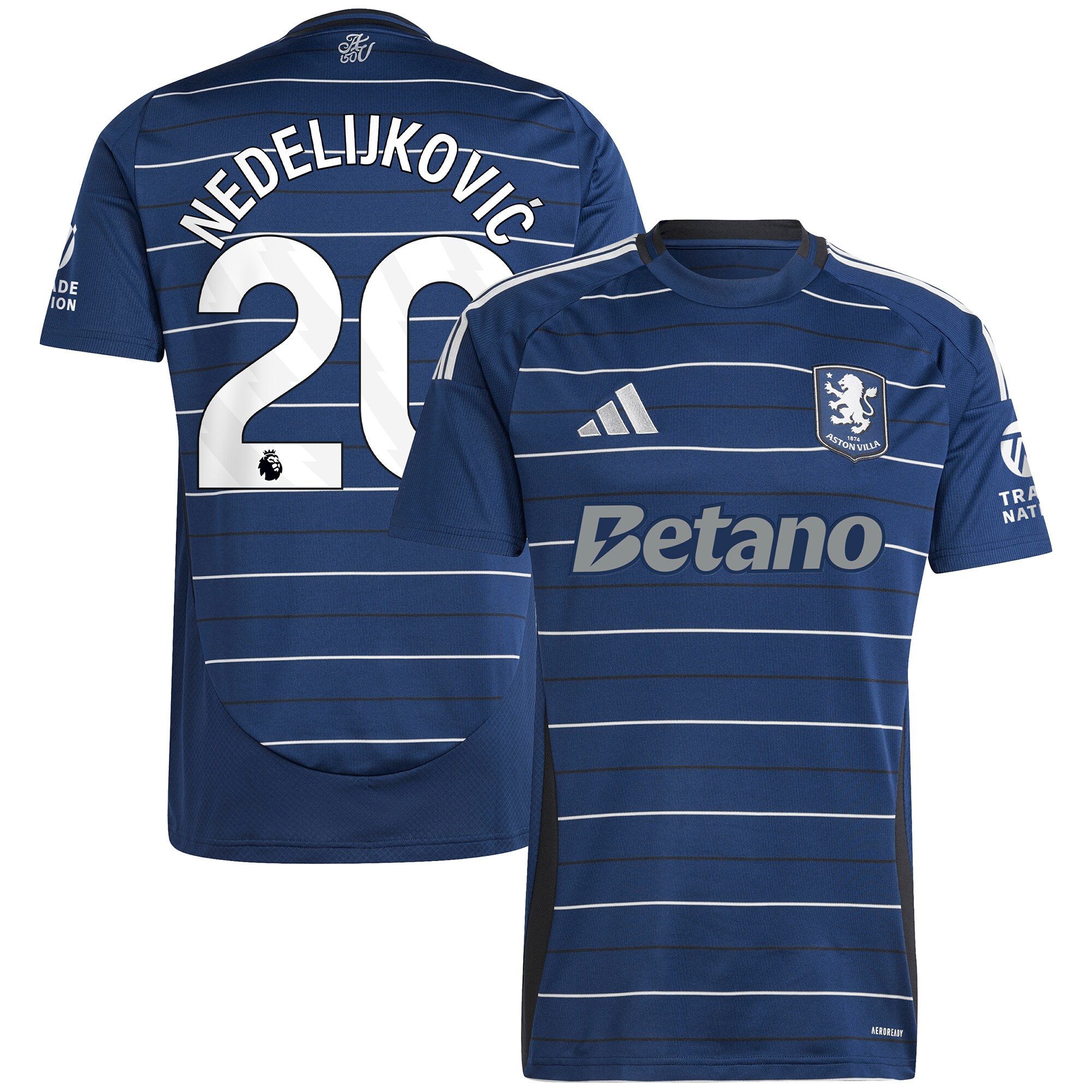 Aston Villa aston villa adidas third shirt 2024-25 with nedeljković 20 printing Collection | AVFC Jerseys & Fan Gear