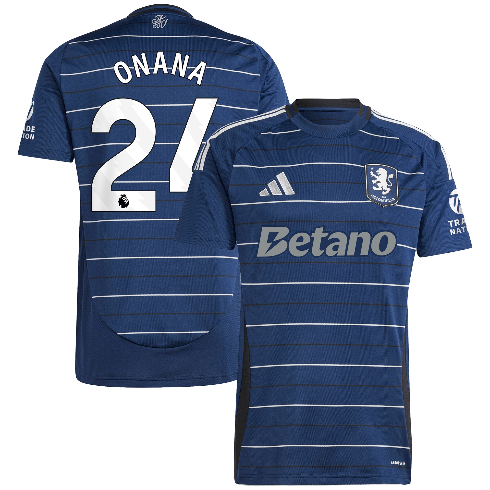 Aston Villa aston villa adidas third shirt 2024-25 with onana 24 printing Collection | AVFC Jerseys & Fan Gear
