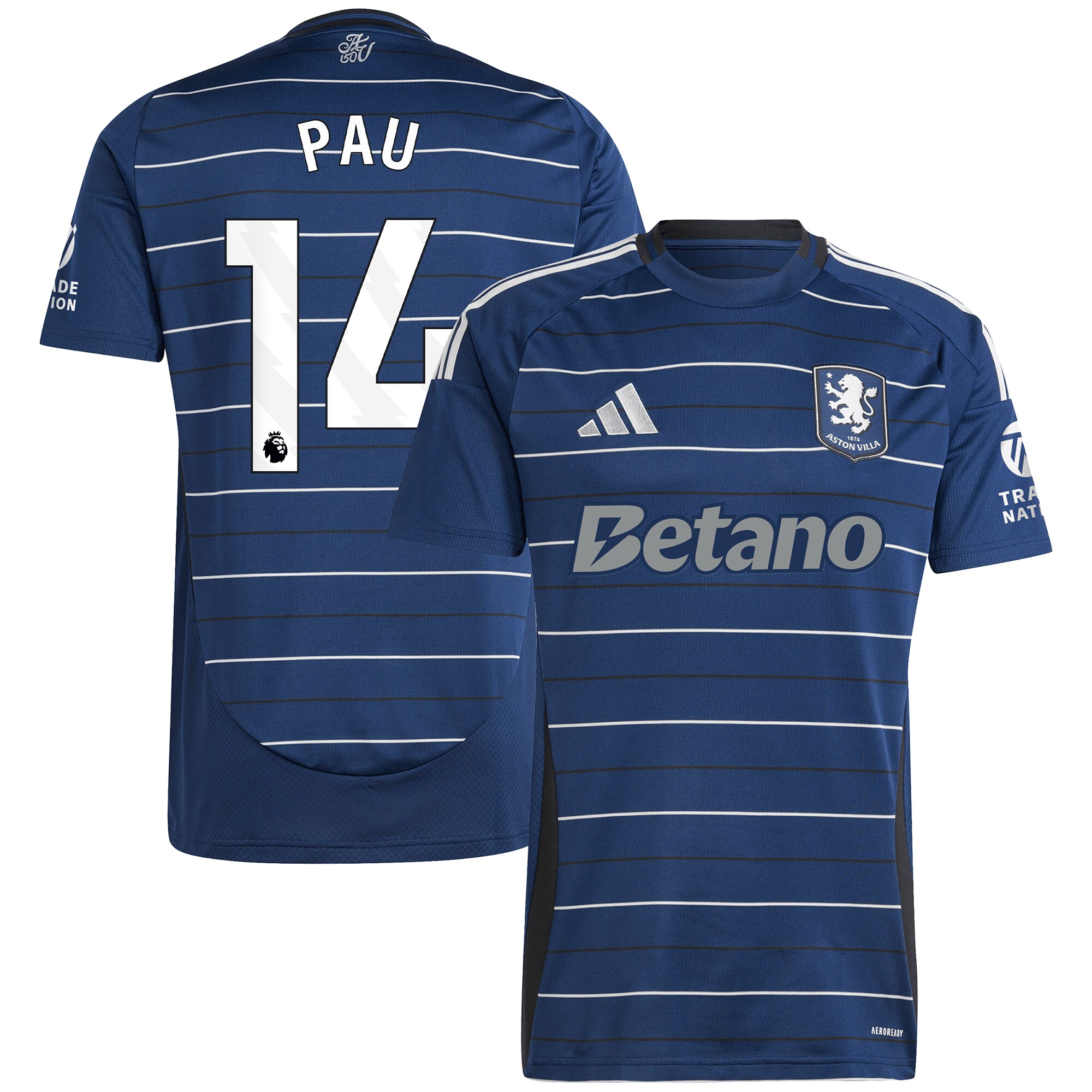 Aston Villa aston villa adidas third shirt 2024-25 with pau 14 printing Collection | AVFC Jerseys & Fan Gear