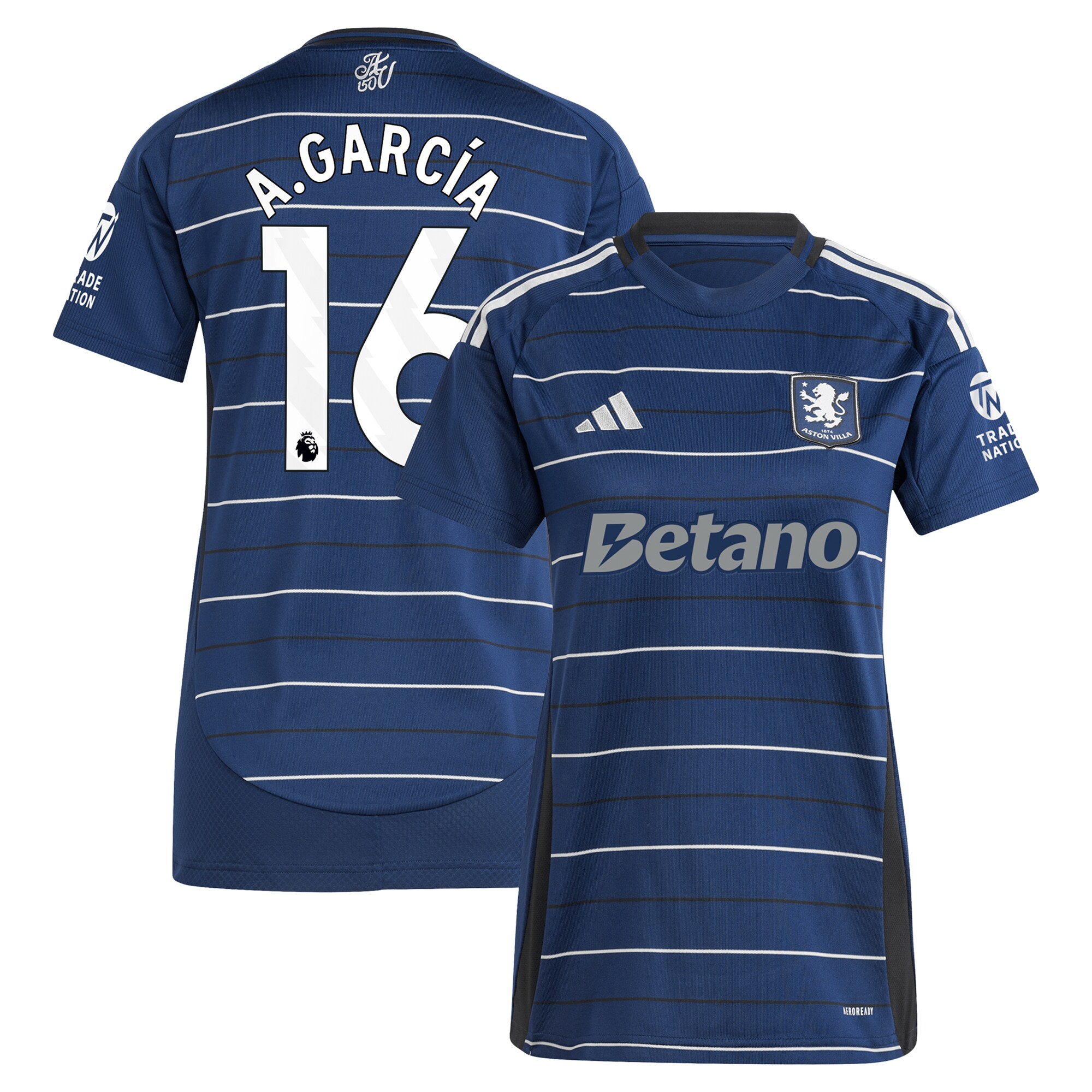 Aston Villa aston villa adidas third shirt 2024-25 – womens with a.garcía 16 printing Collection | AVFC Jerseys & Fan Gear
