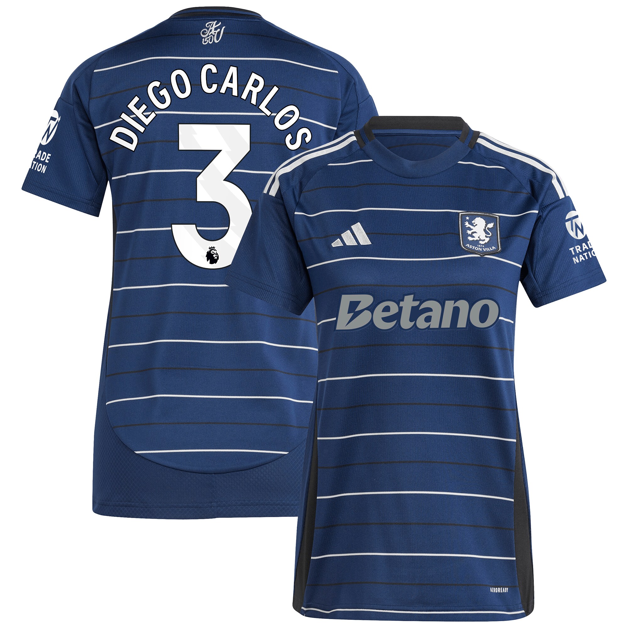 Aston Villa aston villa adidas third shirt 2024-25 – womens with diego carlos 3 printing Collection | AVFC Jerseys & Fan Gear