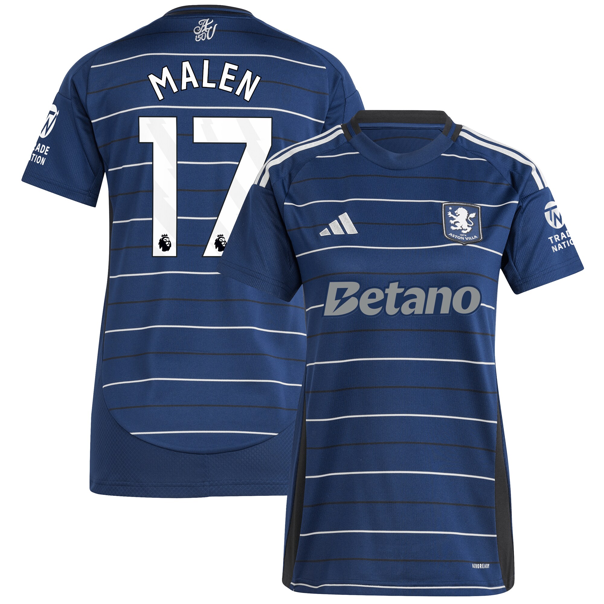 Aston Villa aston villa adidas third shirt 2024-25 – womens with malen 17 printing Collection | AVFC Jerseys & Fan Gear
