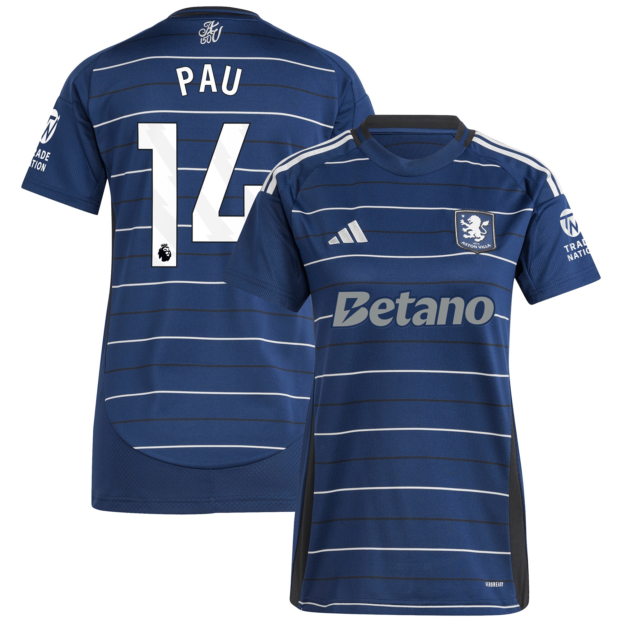 Aston Villa aston villa adidas third shirt 2024-25 – womens with pau 14 printing Collection | AVFC Jerseys & Fan Gear