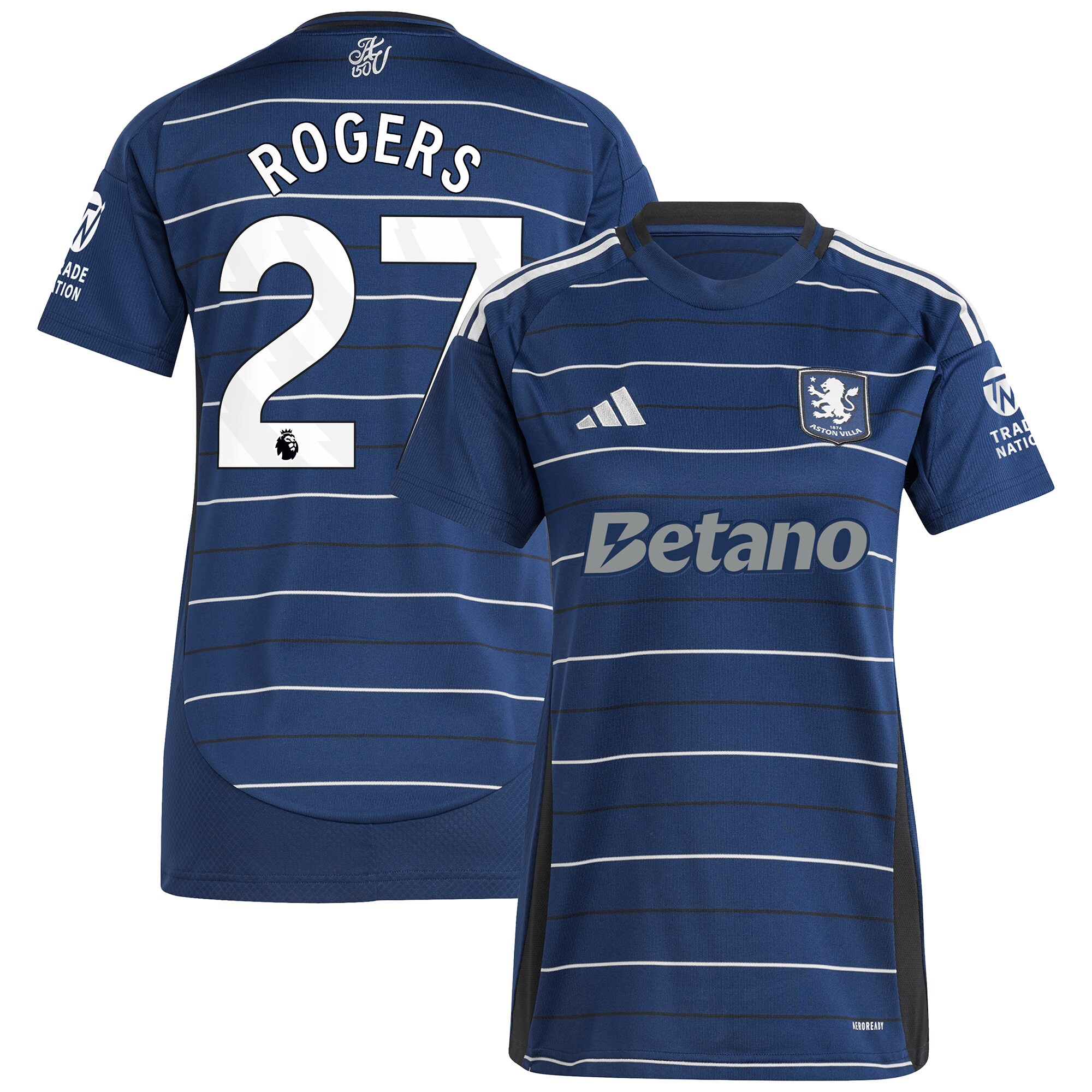 Aston Villa aston villa adidas third shirt 2024-25 – womens with rogers 27 printing Collection | AVFC Jerseys & Fan Gear