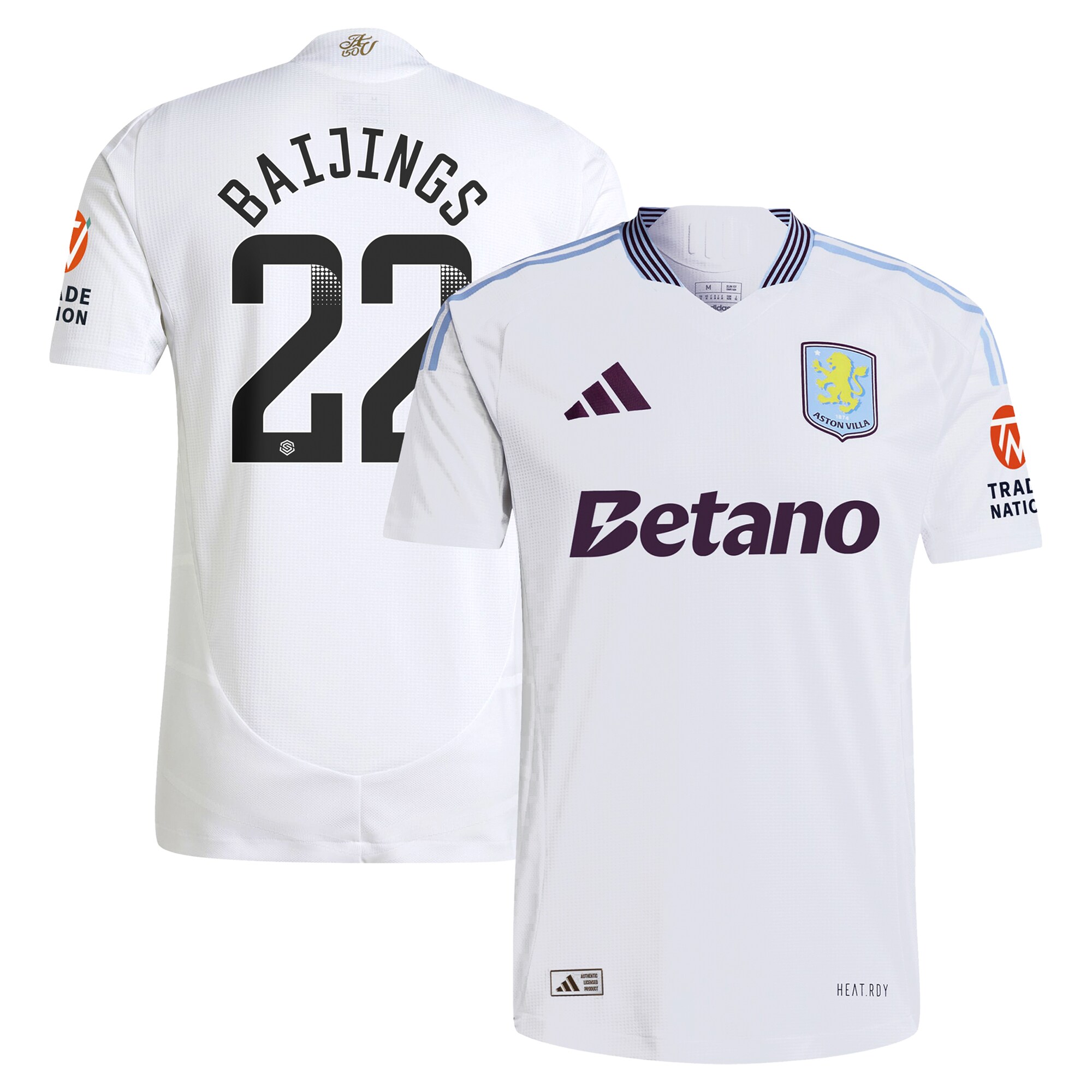 Aston Villa aston villa adidas wsl away authentic shirt 2024-25 with baijings 22 printing Collection | AVFC Jerseys & Fan Gear