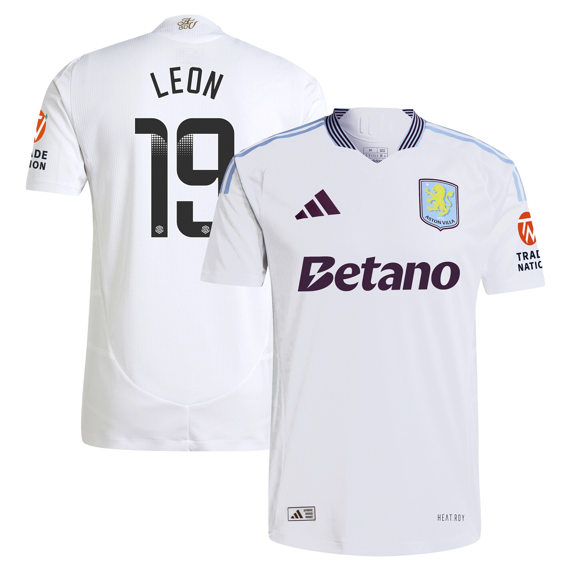 Aston Villa aston villa adidas wsl away authentic shirt 2024-25 with leon 19 printing Collection | AVFC Jerseys & Fan Gear