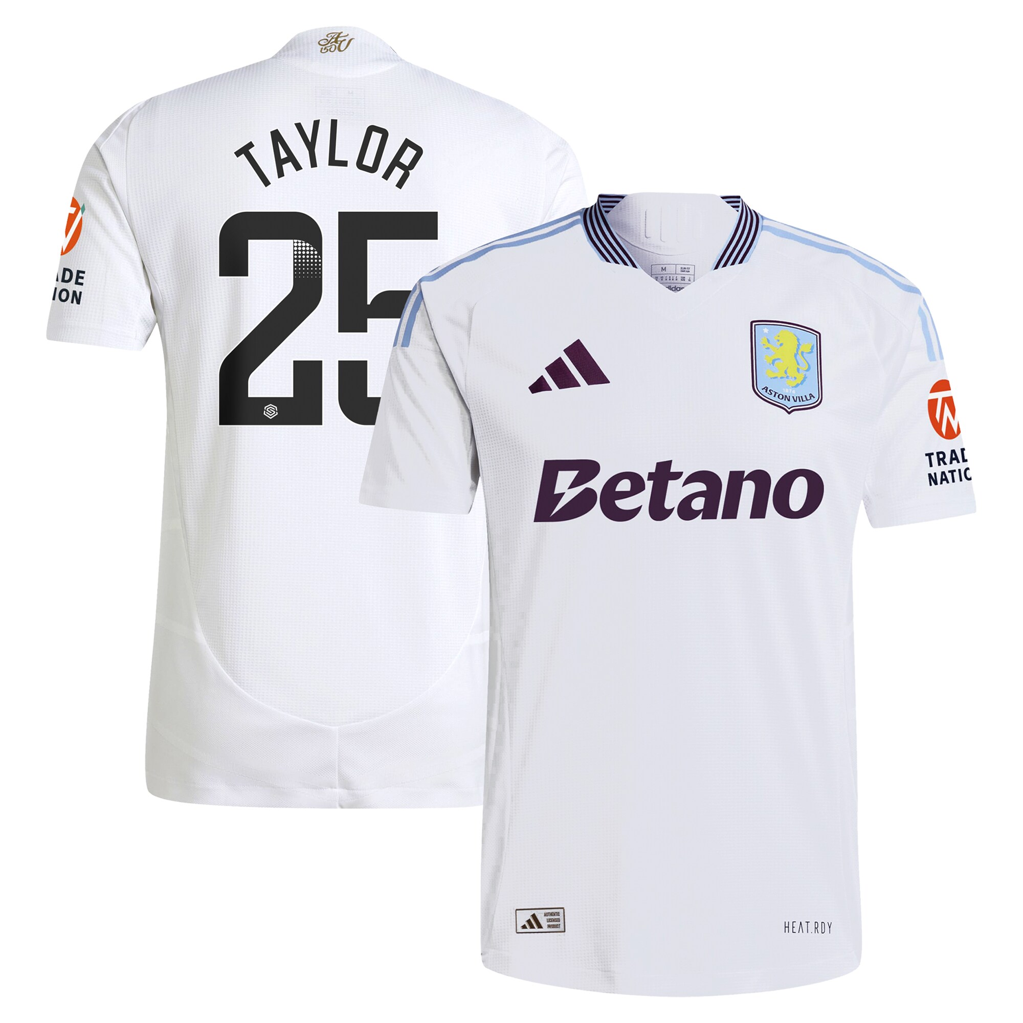 Aston Villa aston villa adidas wsl away authentic shirt 2024-25 with taylor 25 printing Collection | AVFC Jerseys & Fan Gear