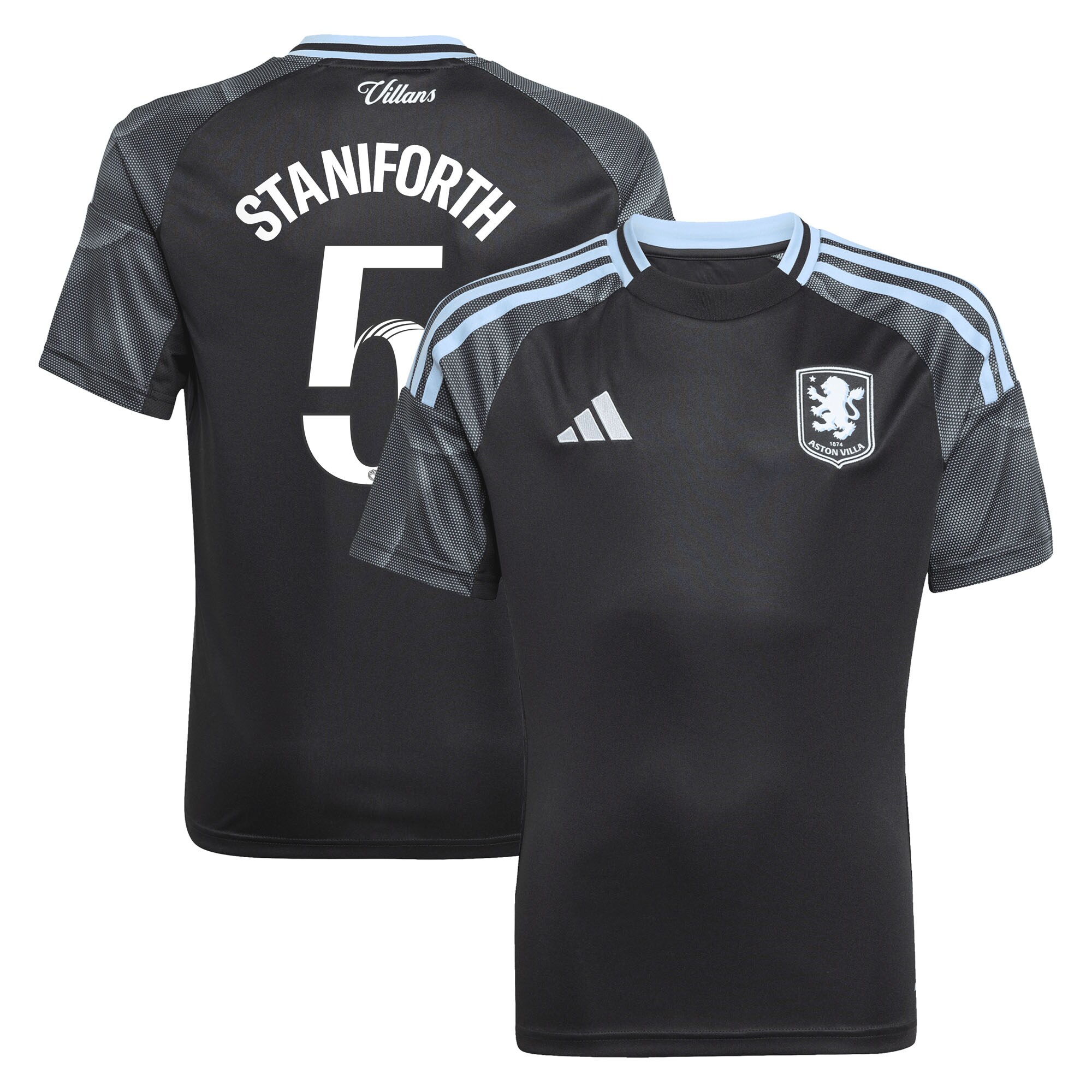 Aston Villa aston villa adidas wsl away shirt 2025-26 – kids with staniforth 5 printing Collection | AVFC Jerseys & Fan Gear