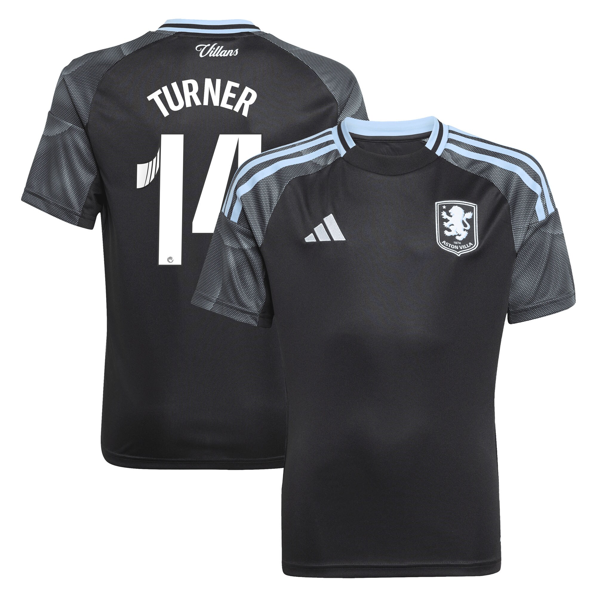 Aston Villa aston villa adidas wsl away shirt 2025-26 – kids with turner 14 printing Collection | AVFC Jerseys & Fan Gear