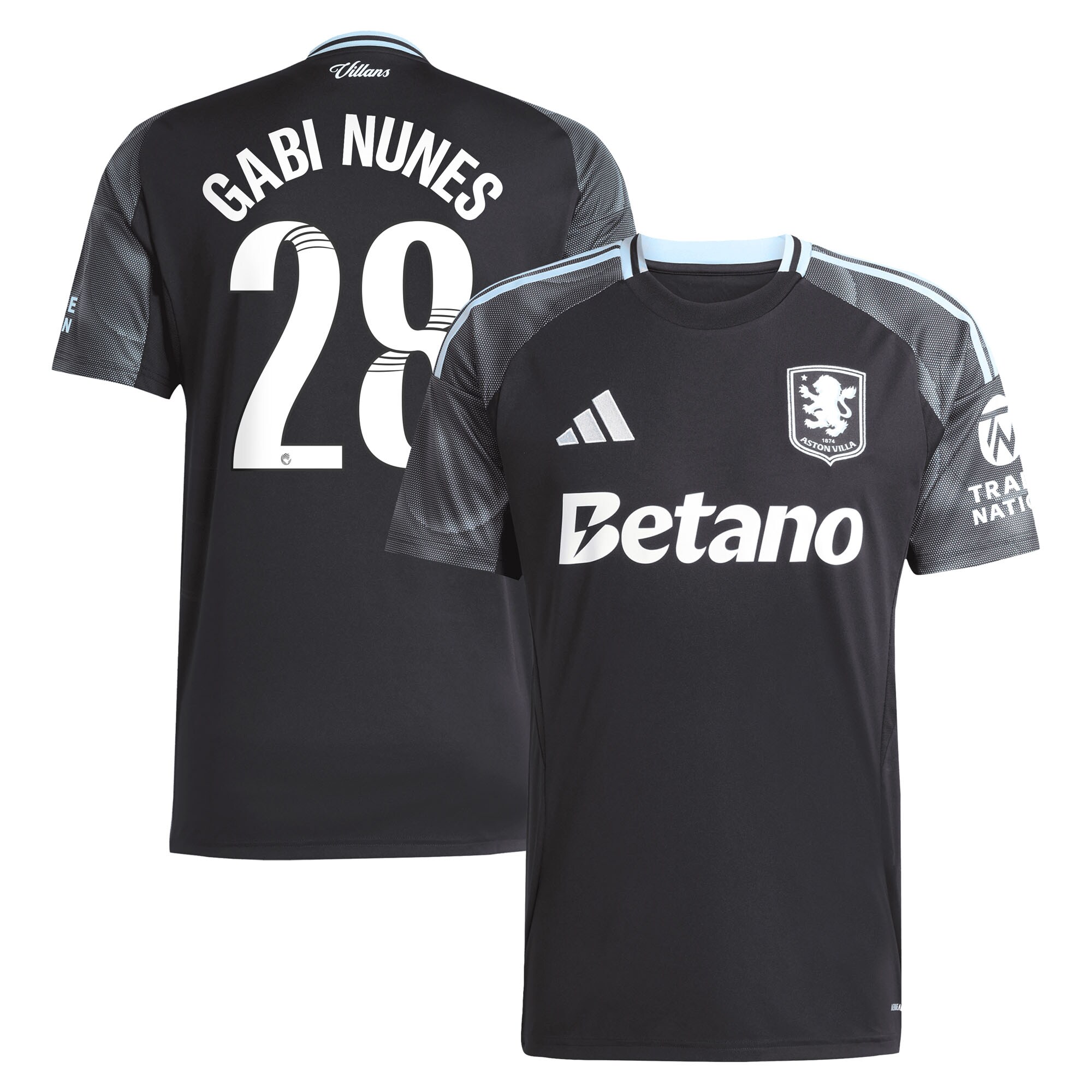 Aston Villa aston villa adidas wsl away shirt 2025-26 with gabi nunes 28 printing Collection | AVFC Jerseys & Fan Gear