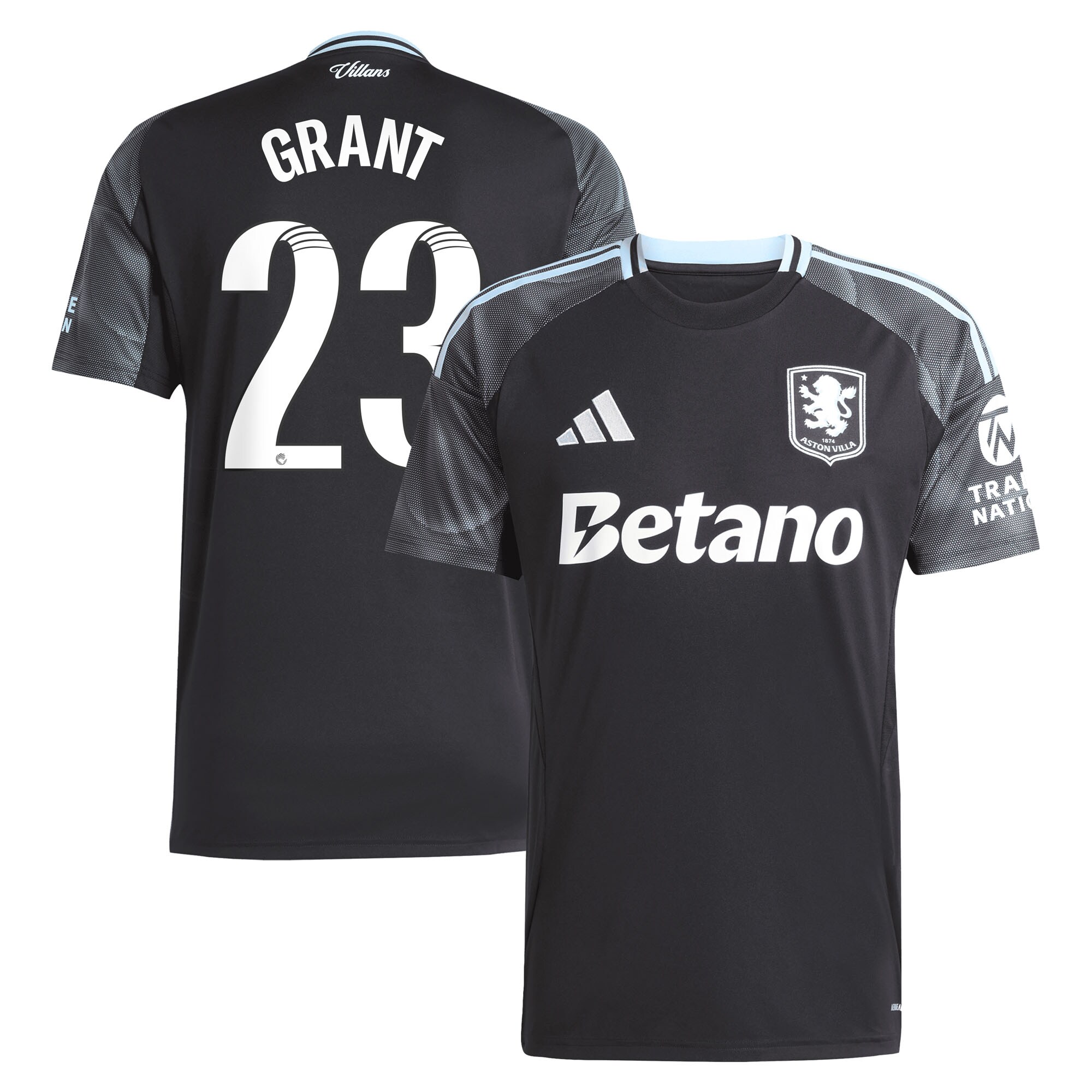 Aston Villa aston villa adidas wsl away shirt 2025-26 with grant 23 printing Collection | AVFC Jerseys & Fan Gear