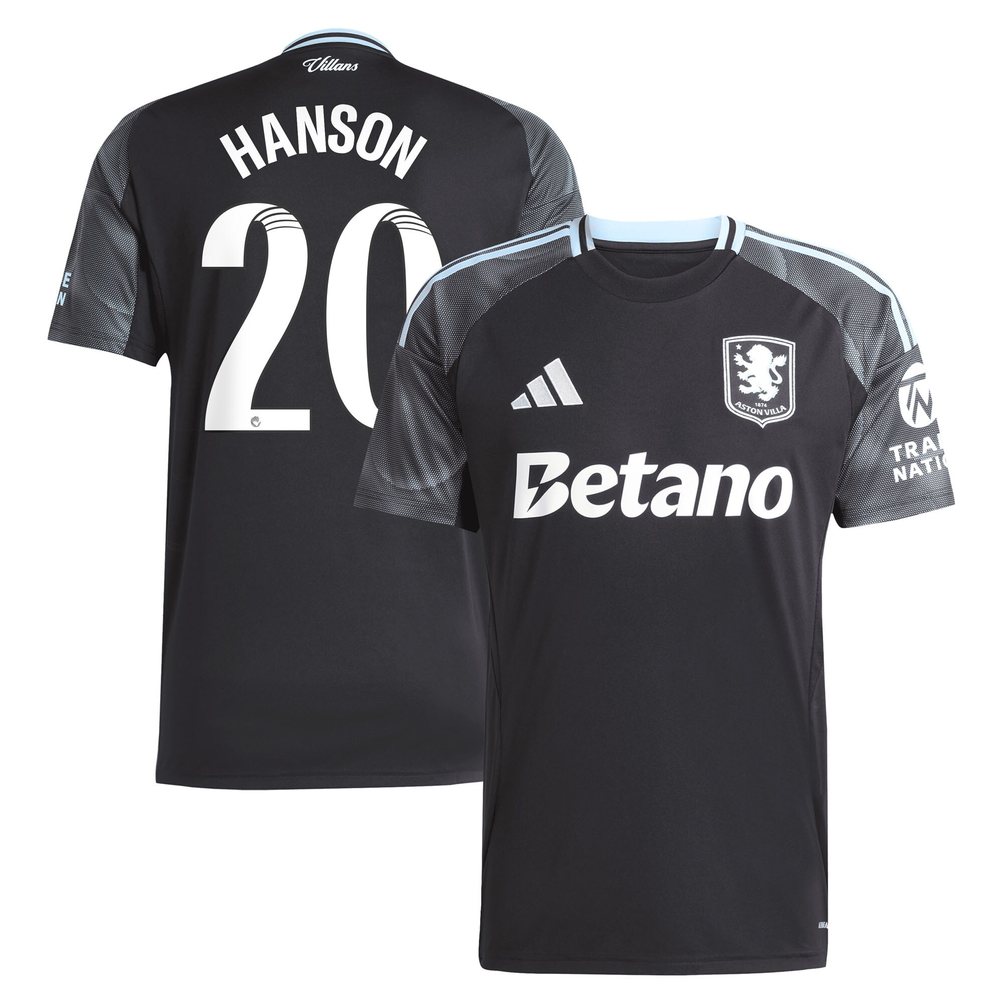 Aston Villa aston villa adidas wsl away shirt 2025-26 with hanson 20 printing Collection | AVFC Jerseys & Fan Gear