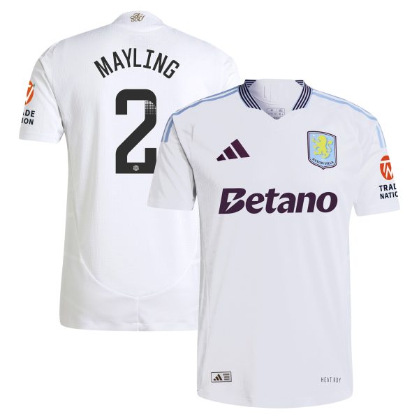Aston Villa aston villa wsl adidas away authentic shirt 2024-25 with mayling 2 printing Collection | AVFC Jerseys & Fan Gear