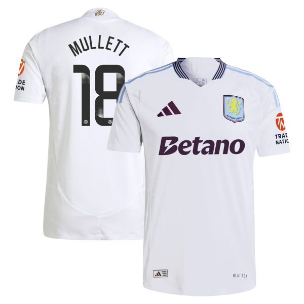 Aston Villa aston villa wsl adidas away authentic shirt 2024-25 with mullett 18 printing Collection | AVFC Jerseys & Fan Gear