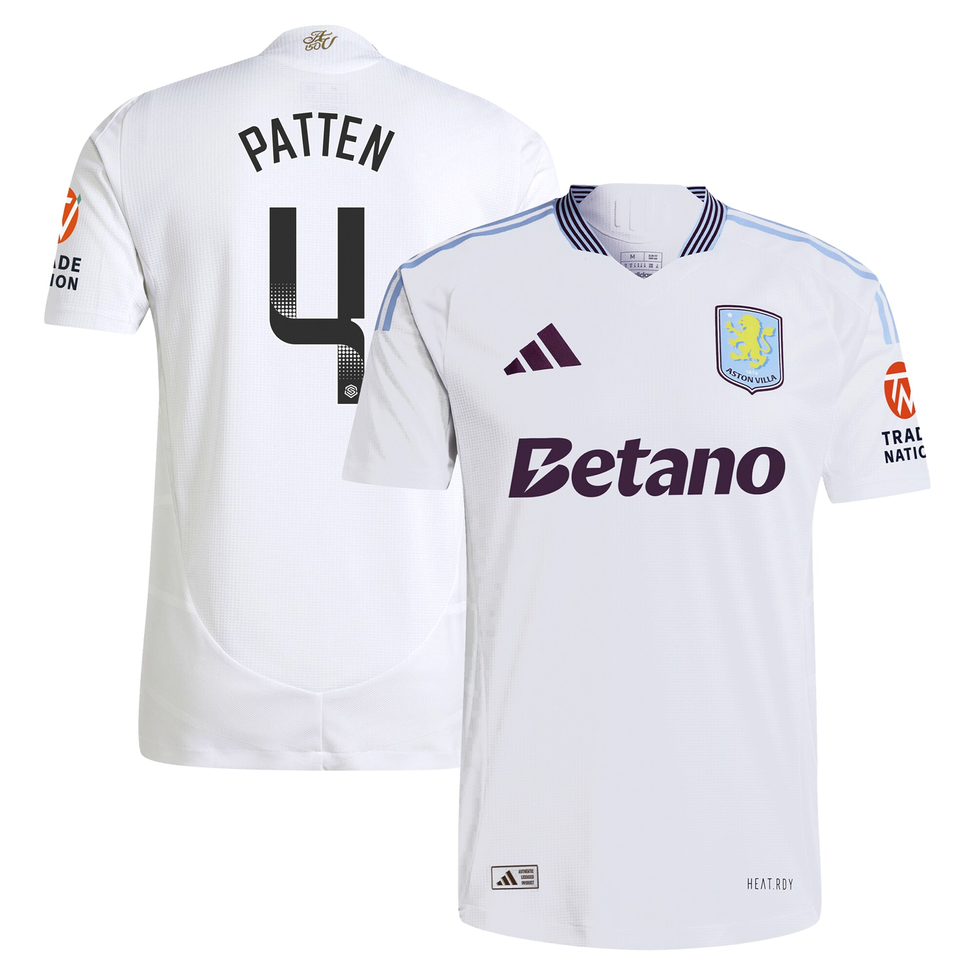 Aston Villa aston villa wsl adidas away authentic shirt 2024-25 with patten 4 printing Collection | AVFC Jerseys & Fan Gear